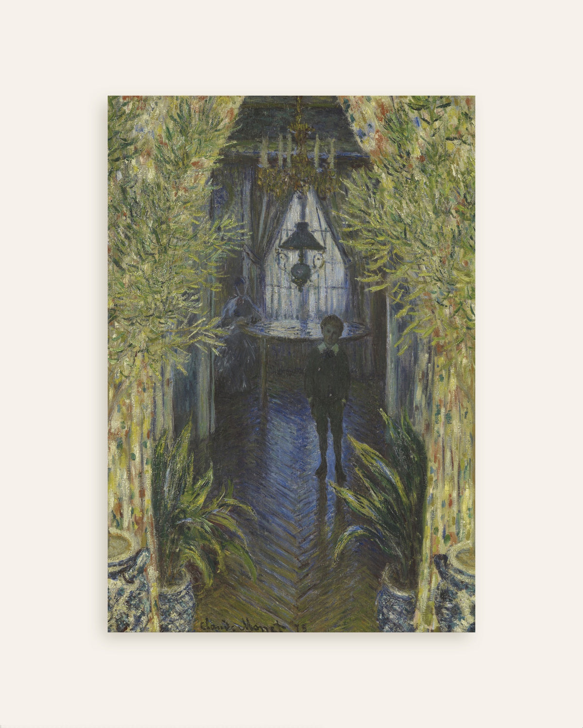 Poster of A Corner of the Apartment (1875) by Claude Monet, thumbnail