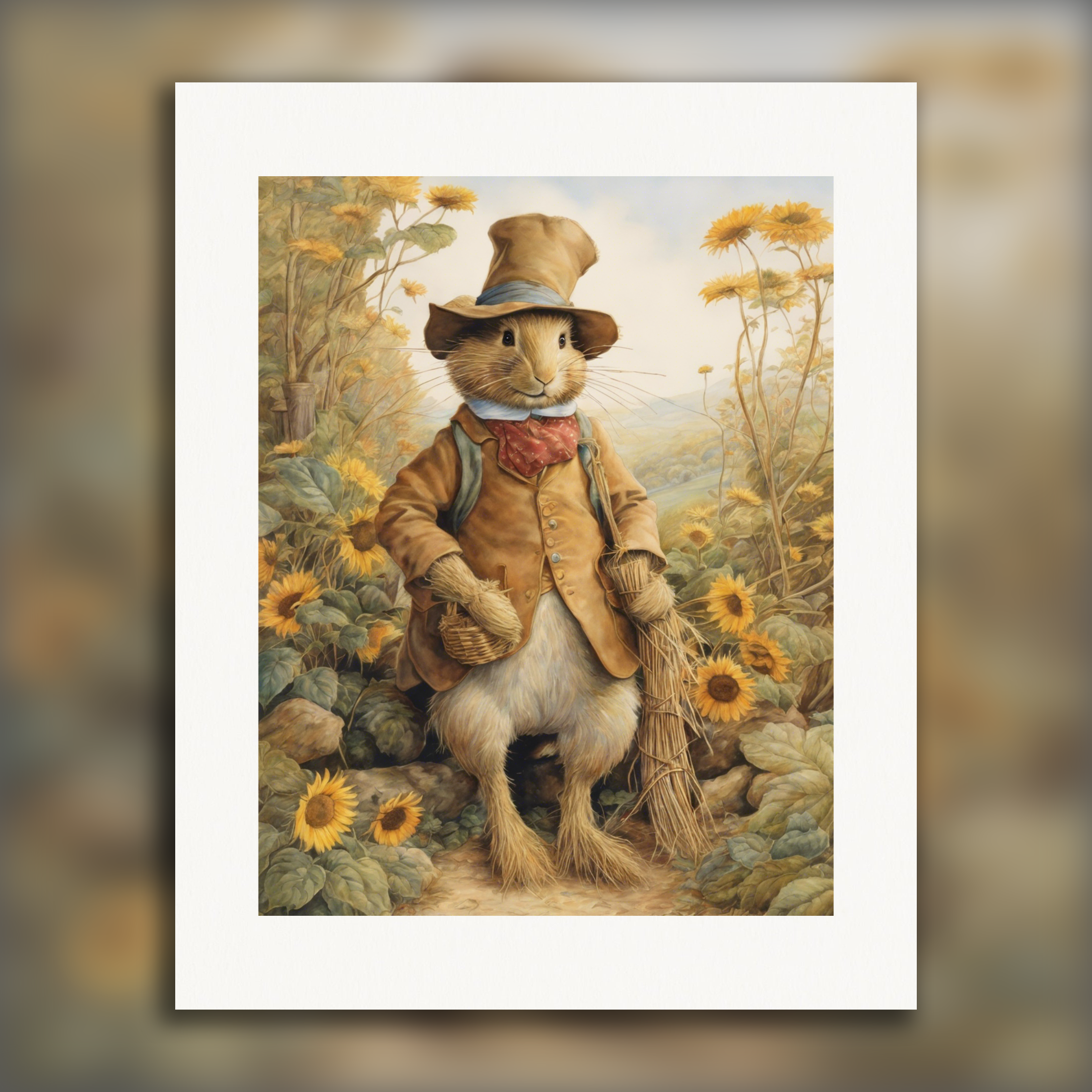 Charming tales, delicate British watercolors, Scarecrow - Poster