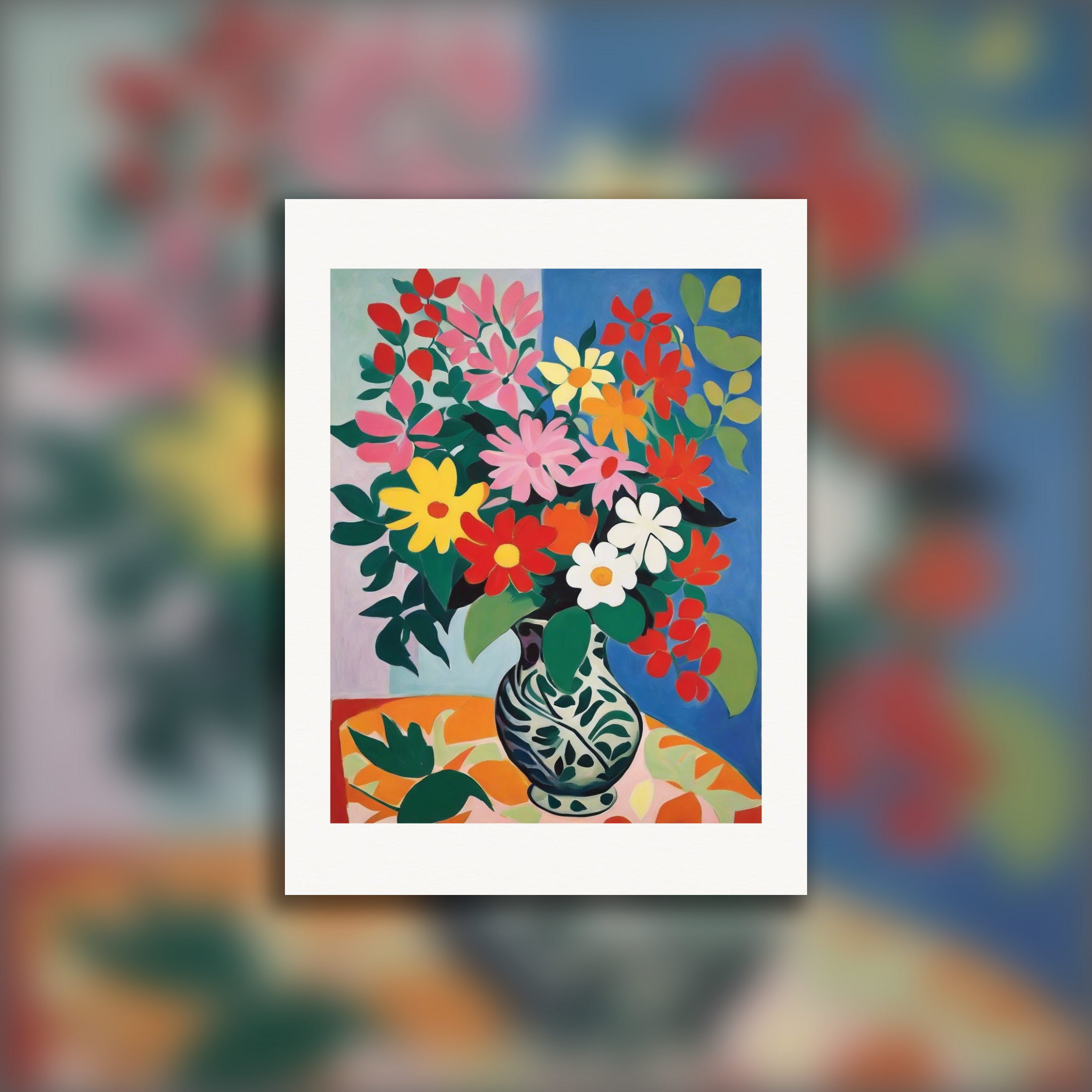Bold and abstract forms, a touch of decorative flair, Blooms - Print