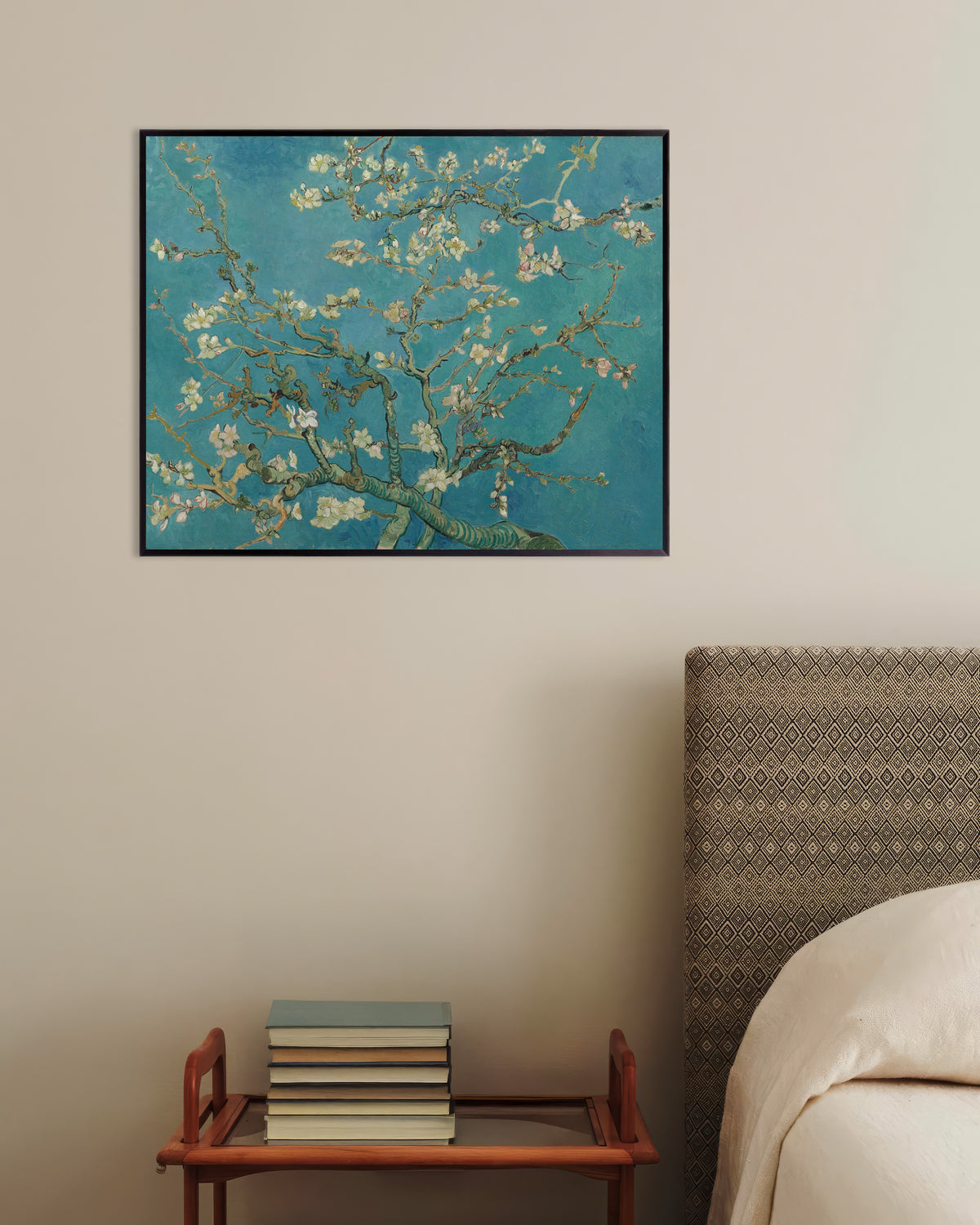 Poster of Almond Blossom (1890) by Vincent van Gogh, with metal frame