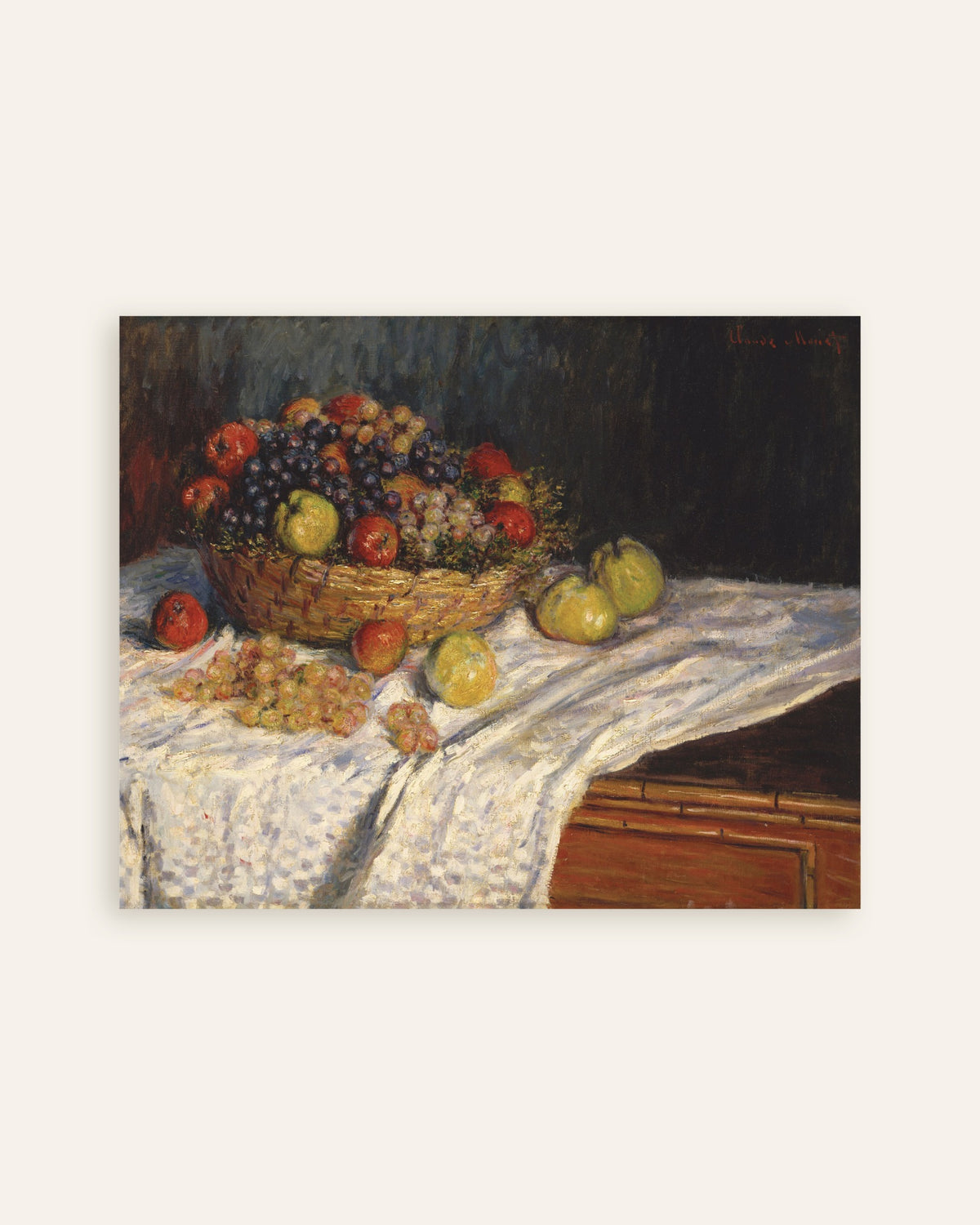 Poster of Apples and Grapes (1879–1880) by Claude Monet, thumbnail