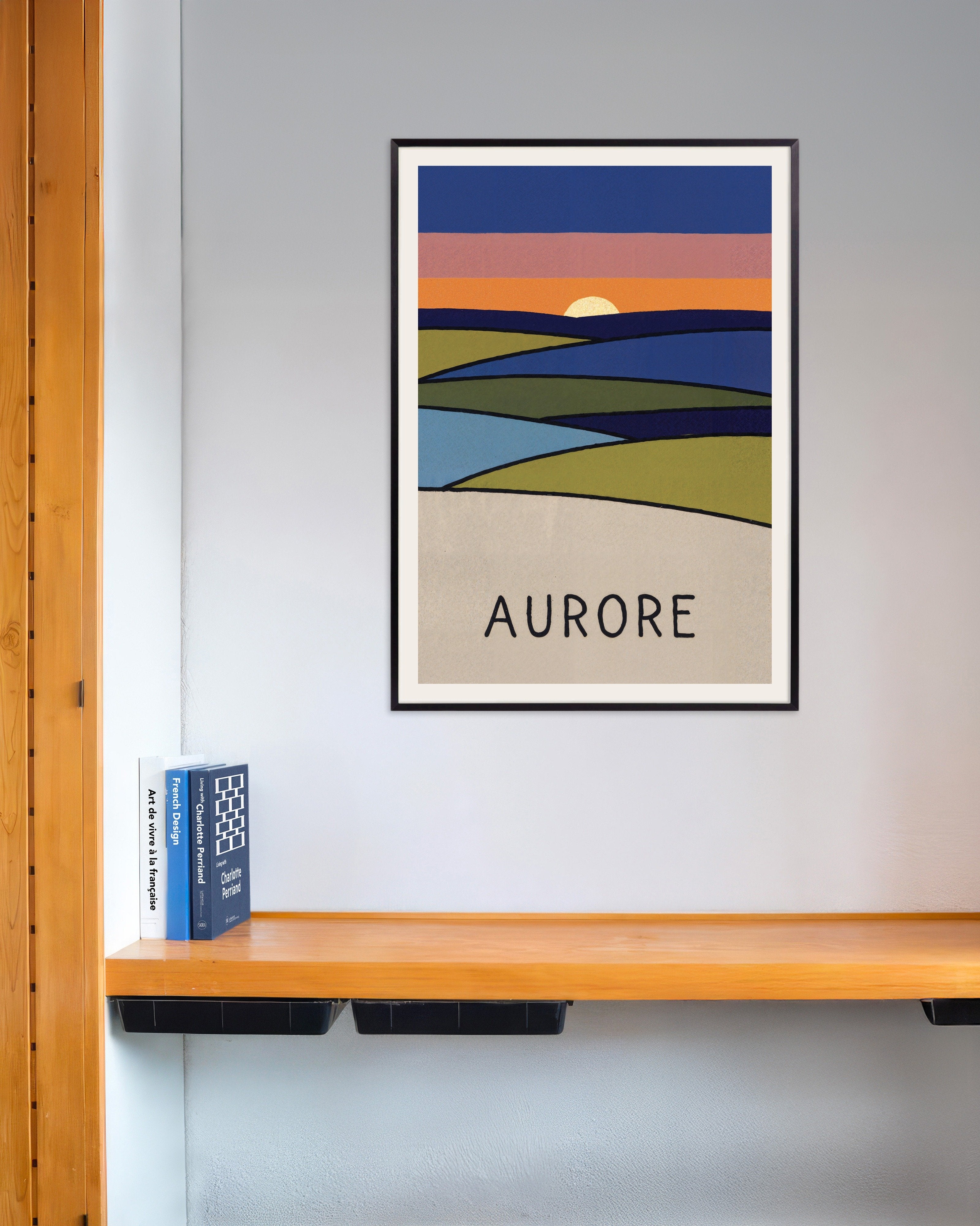 Poster of Aurore - Sunrise Landscape Poster, with metal frame