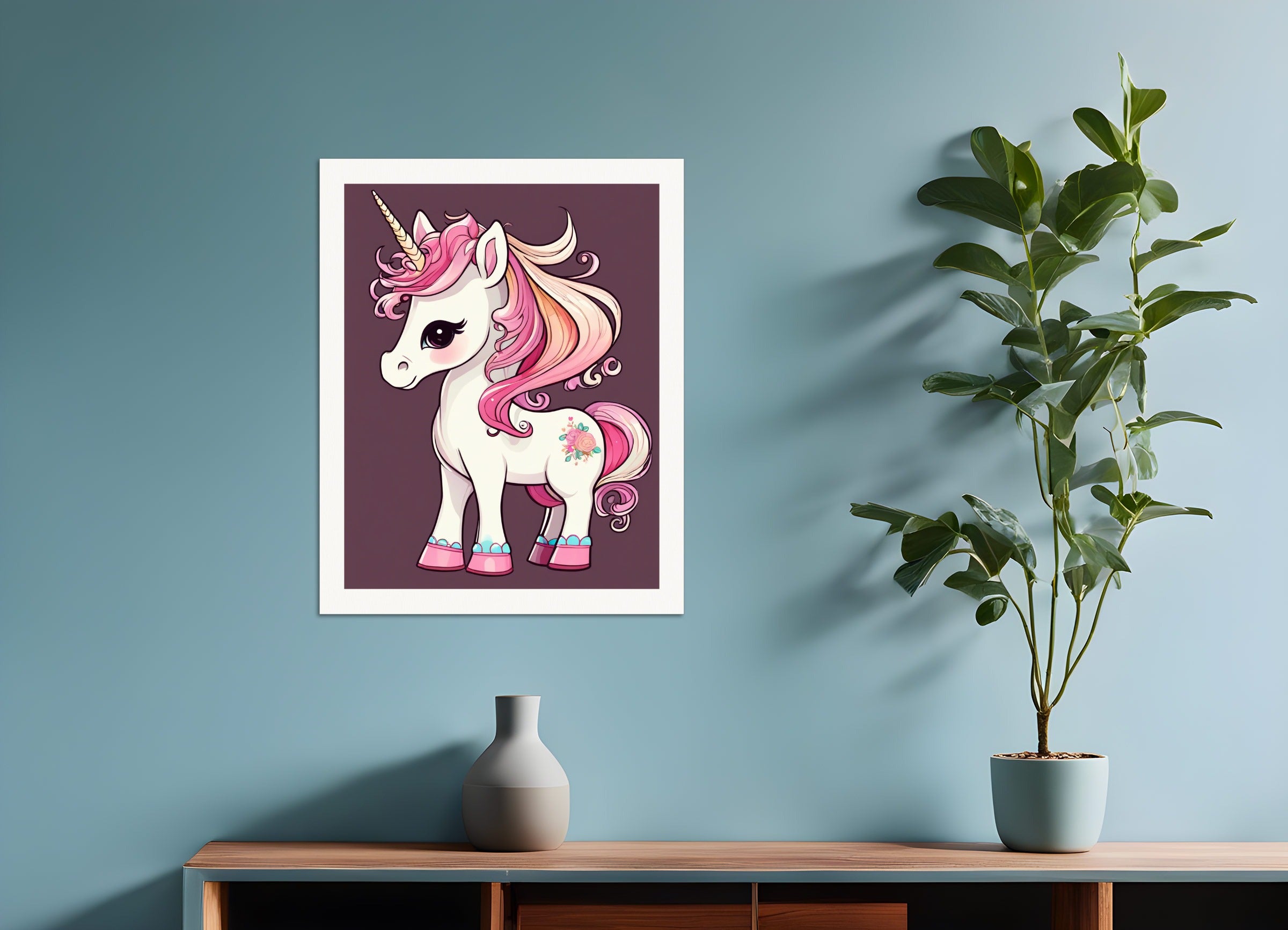 Poster: , A baby cute unicorn