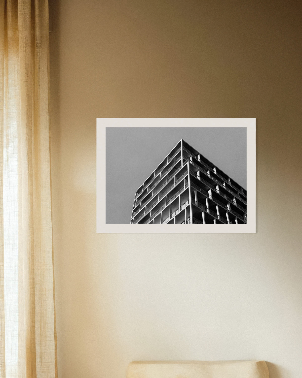 Poster of Balcony Corner in Gray Sky