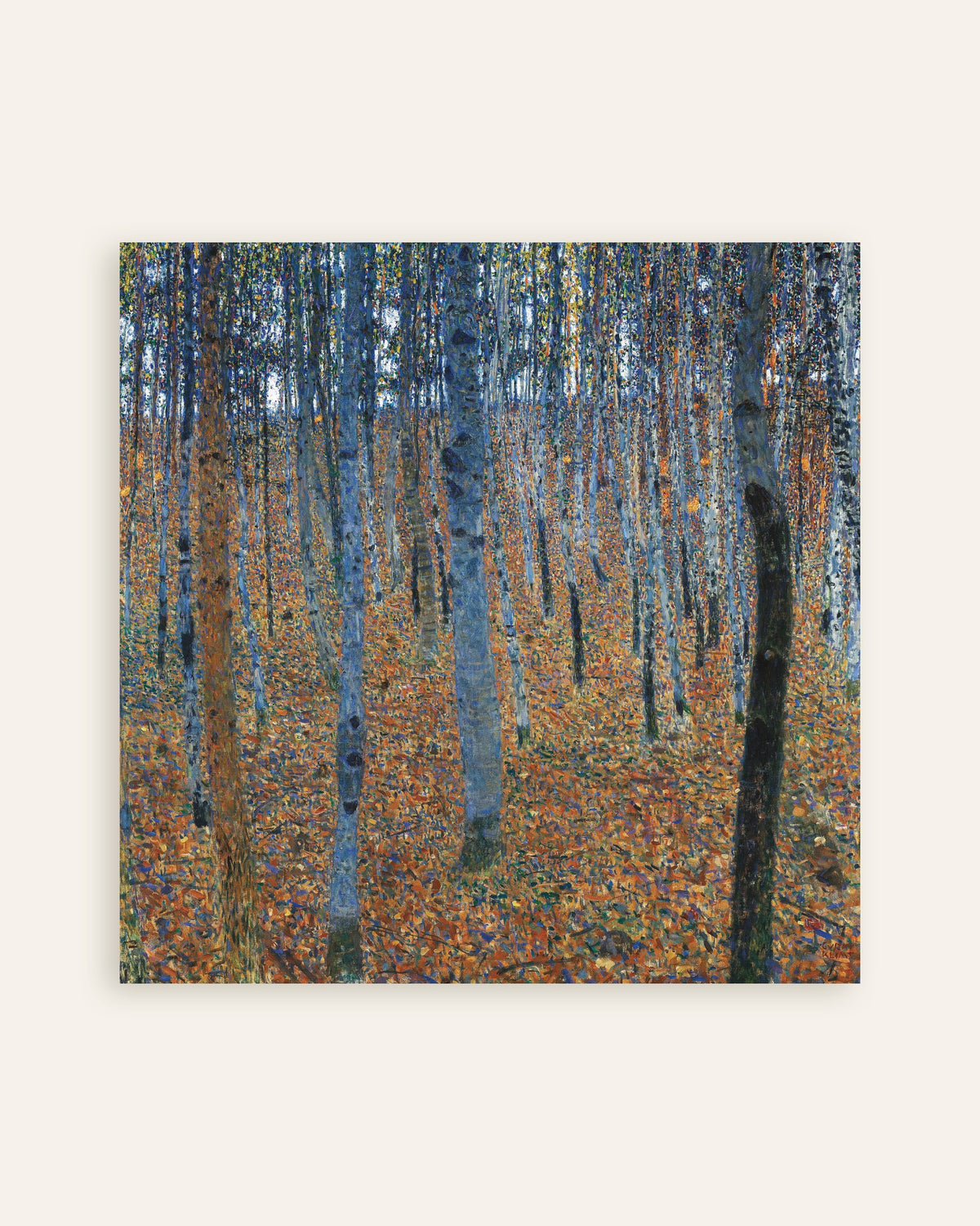 Poster of Beech Grove I (1902) by Gustav Klimt, thumbnail