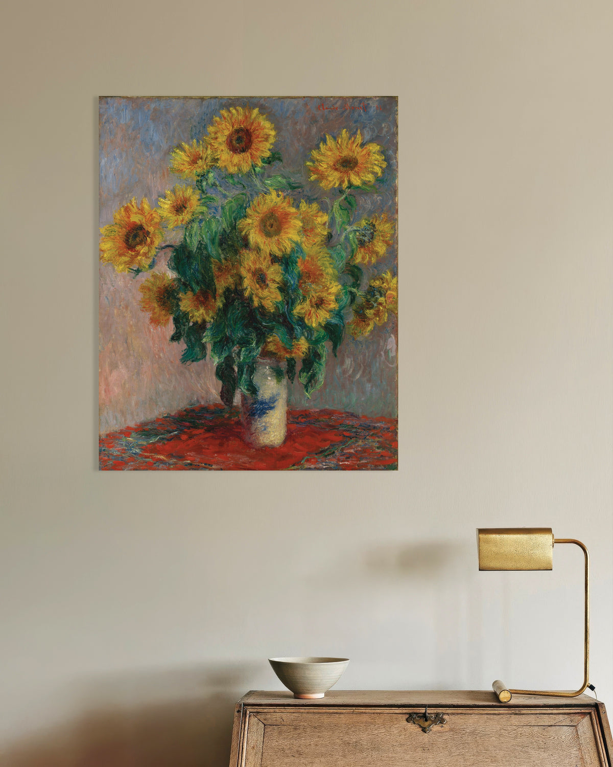 Poster of Bouquet of Sunflowers (1881) by Claude Monet
