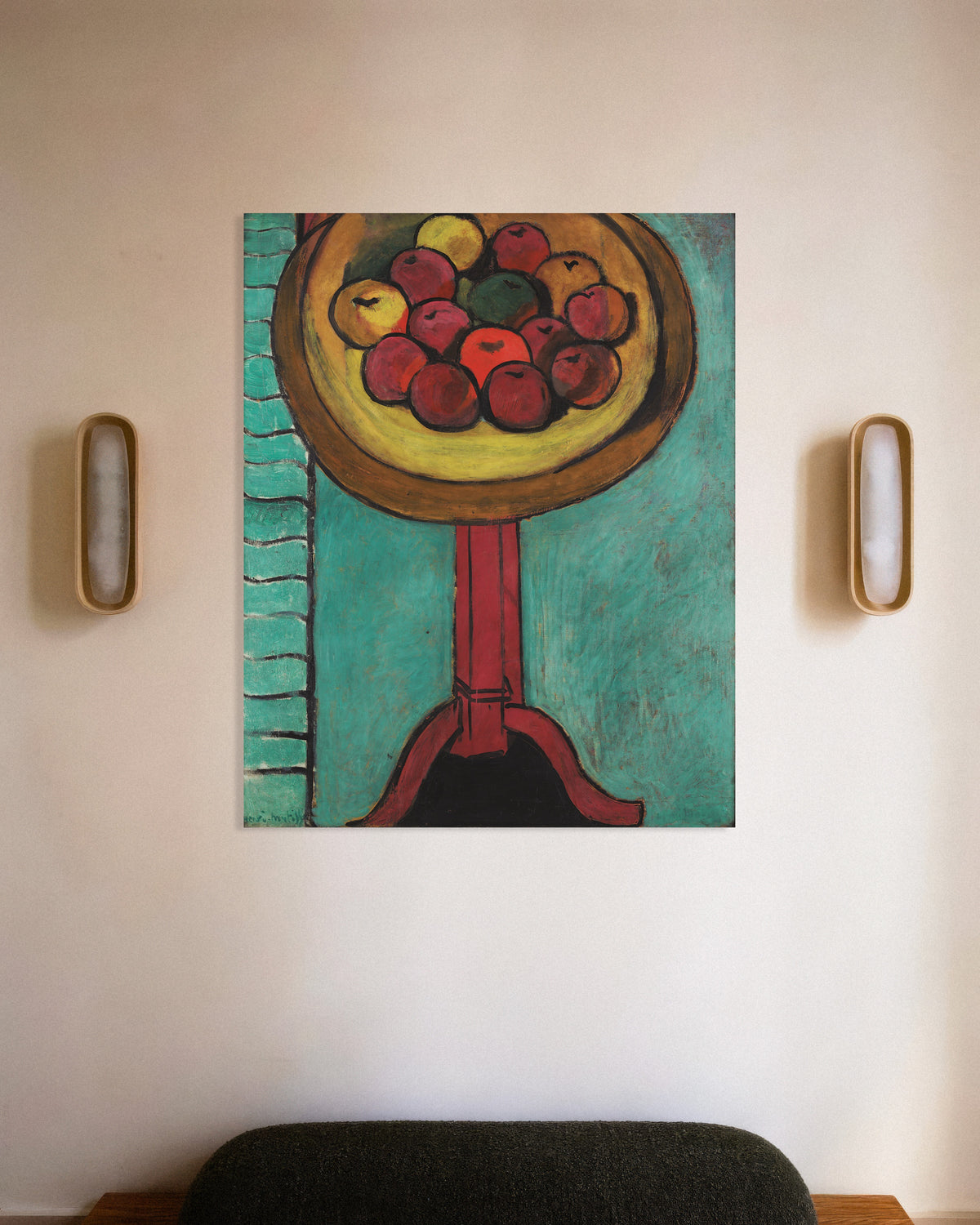 Poster of Bowl of Apples on a Table (1916) by Henri Matisse