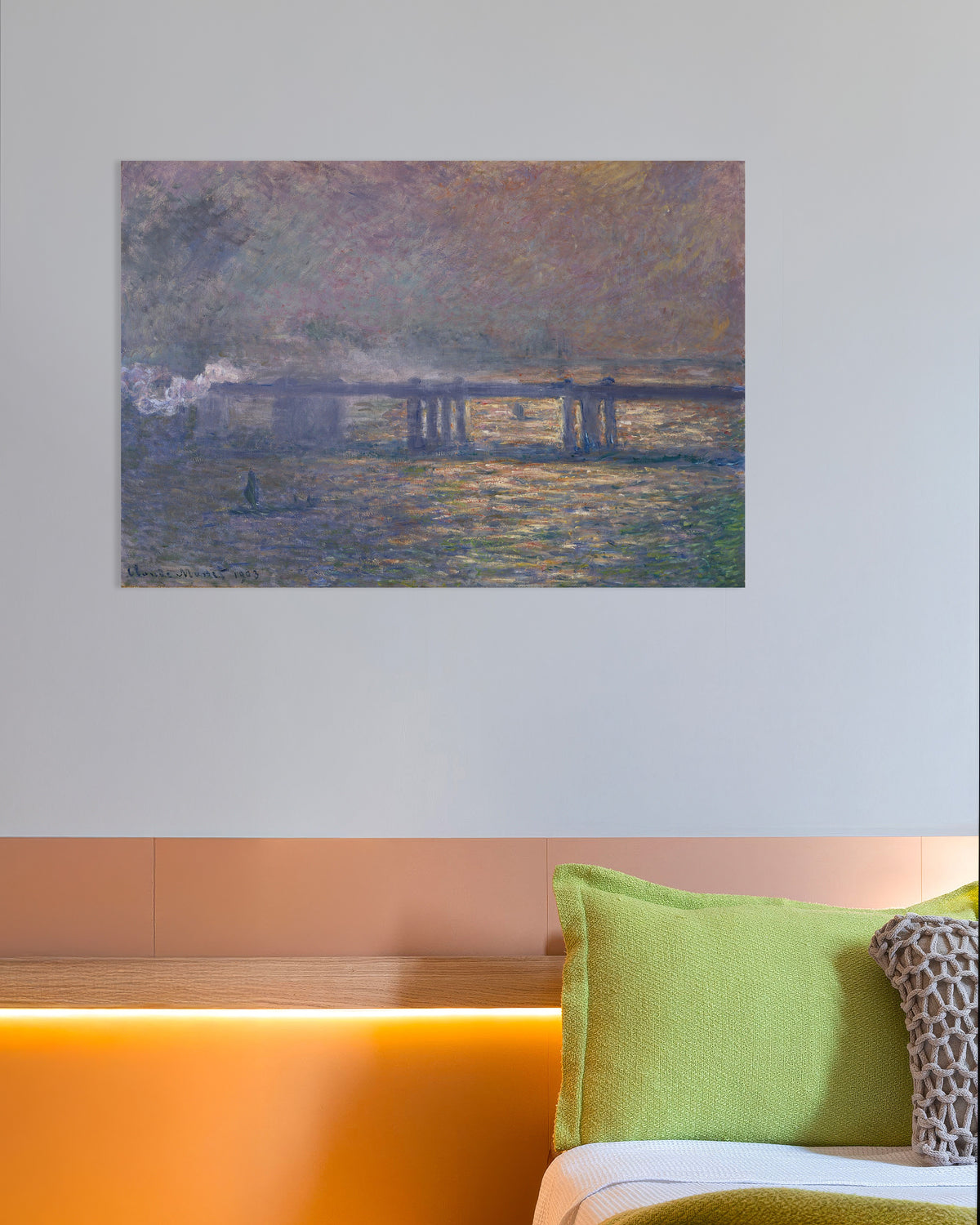Poster of Charing Cross Bridge (1903) by Claude Monet
