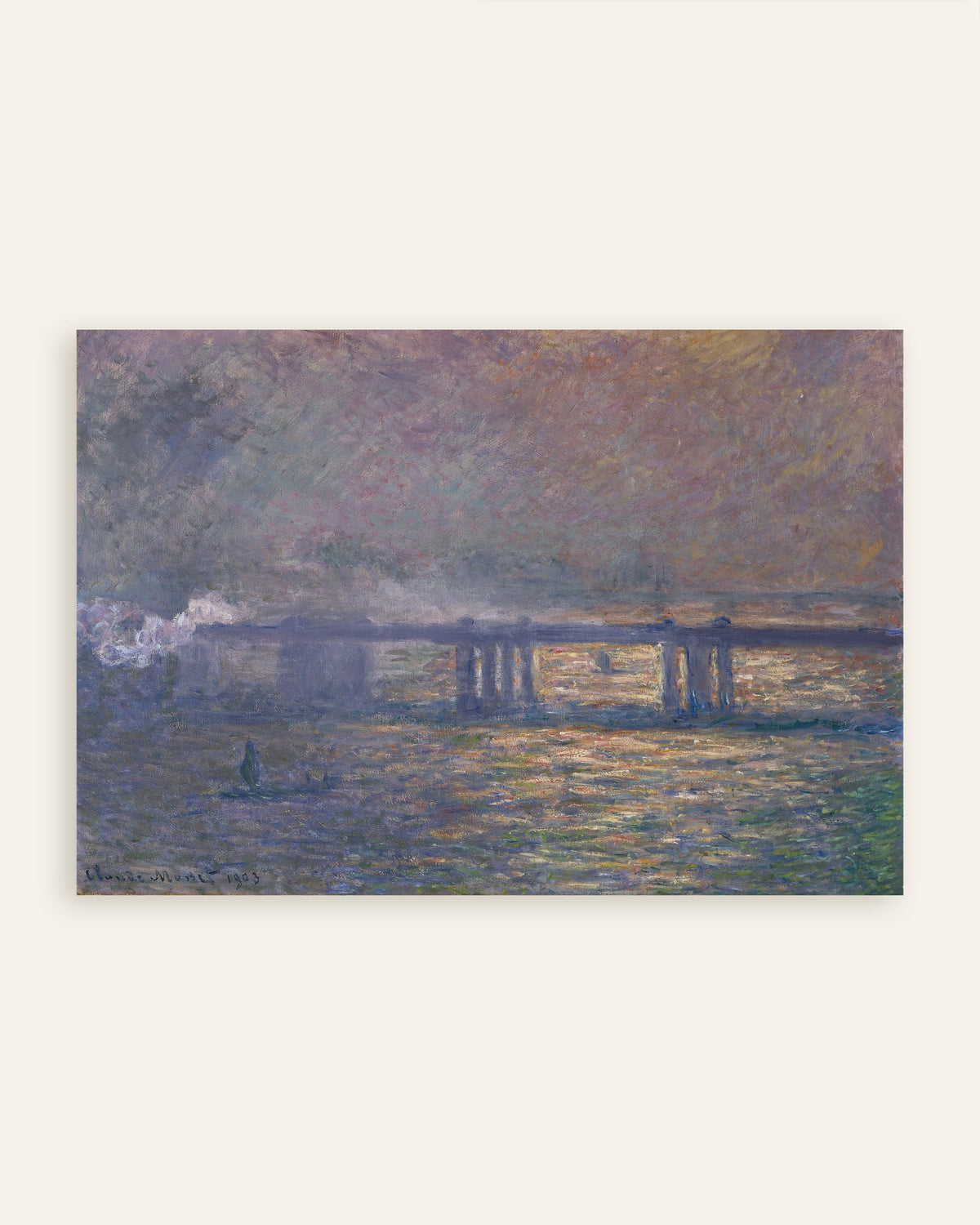Poster of Charing Cross Bridge (1903) by Claude Monet, thumbnail