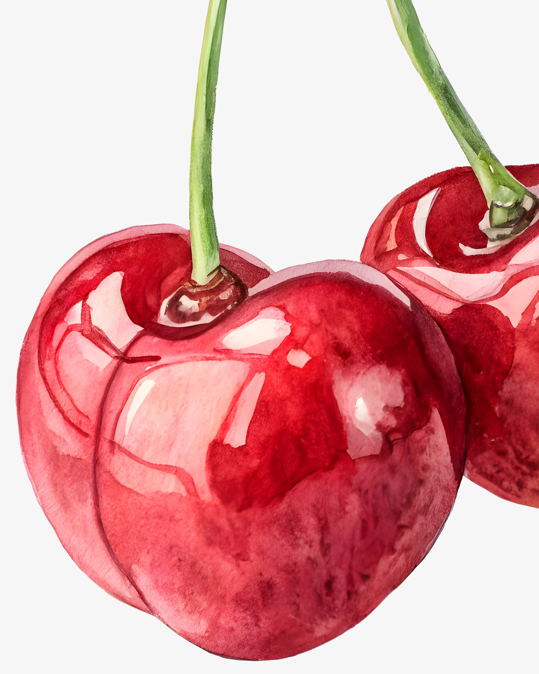Watercolour Cherry Artwork Print – Fruity Wall Art Poster