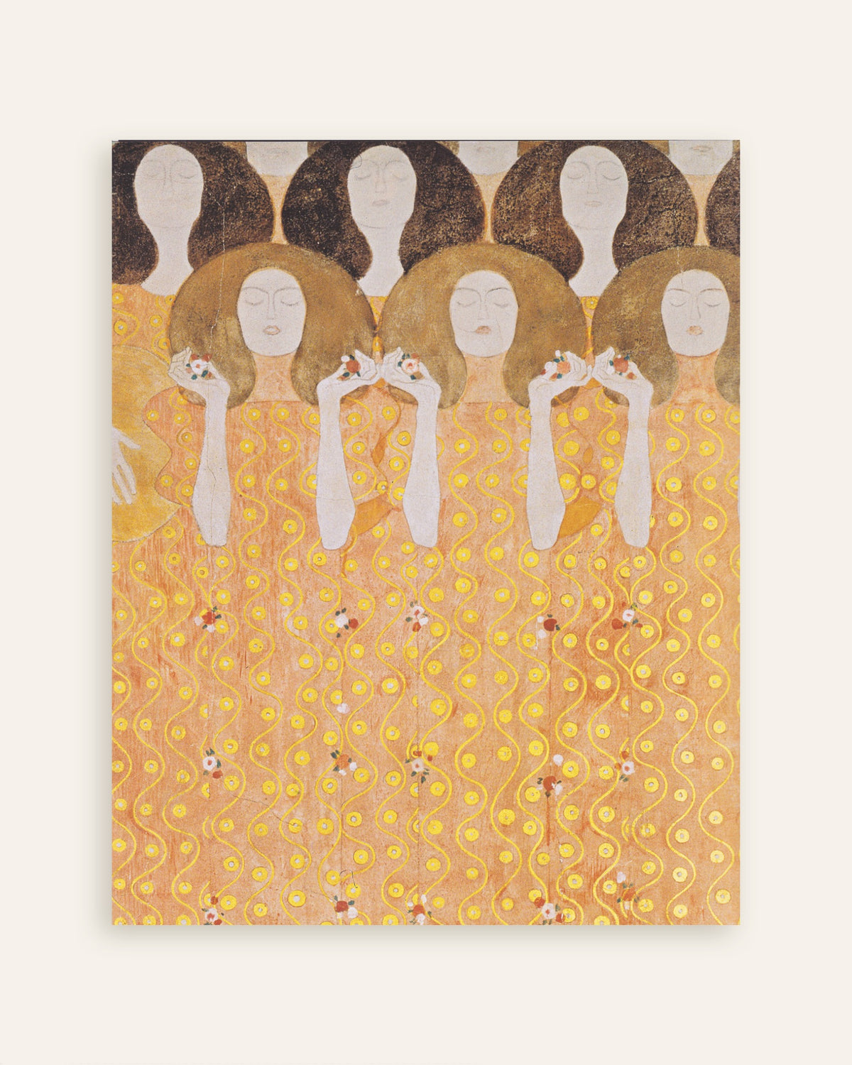 Poster of Choir of Angels, Beethoven Frieze (1902) by Gustav Klimt, thumbnail