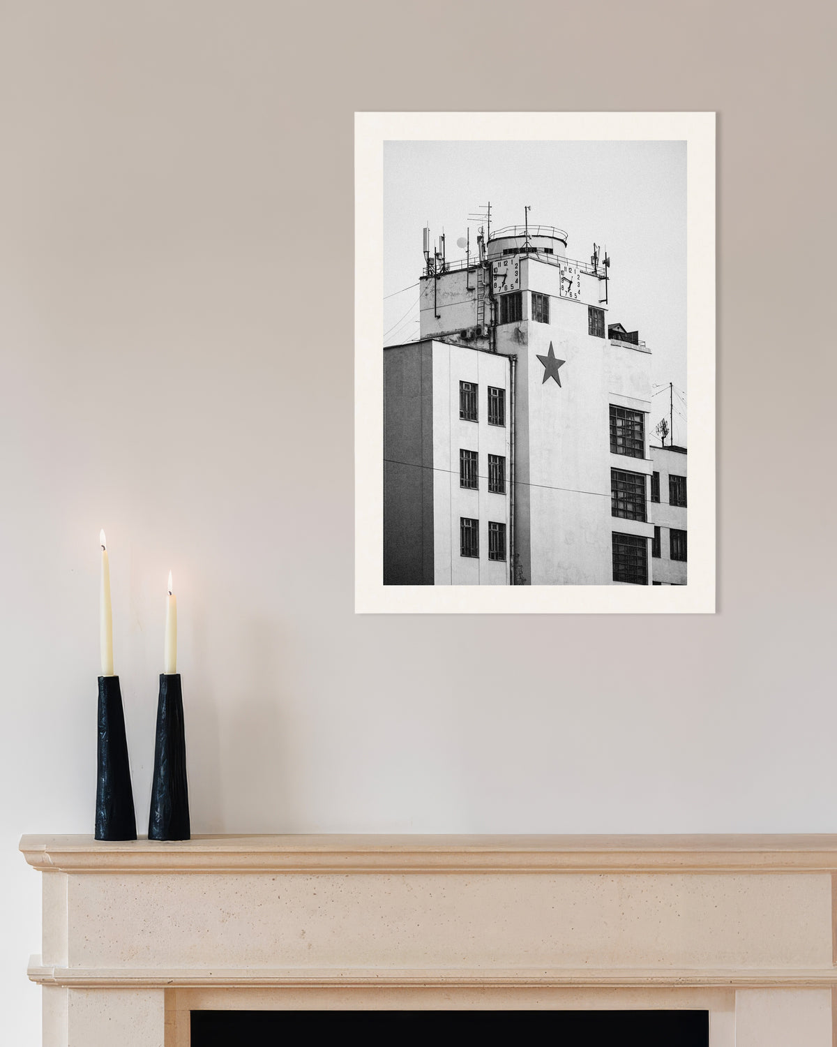 Poster of Clock Tower With a Star