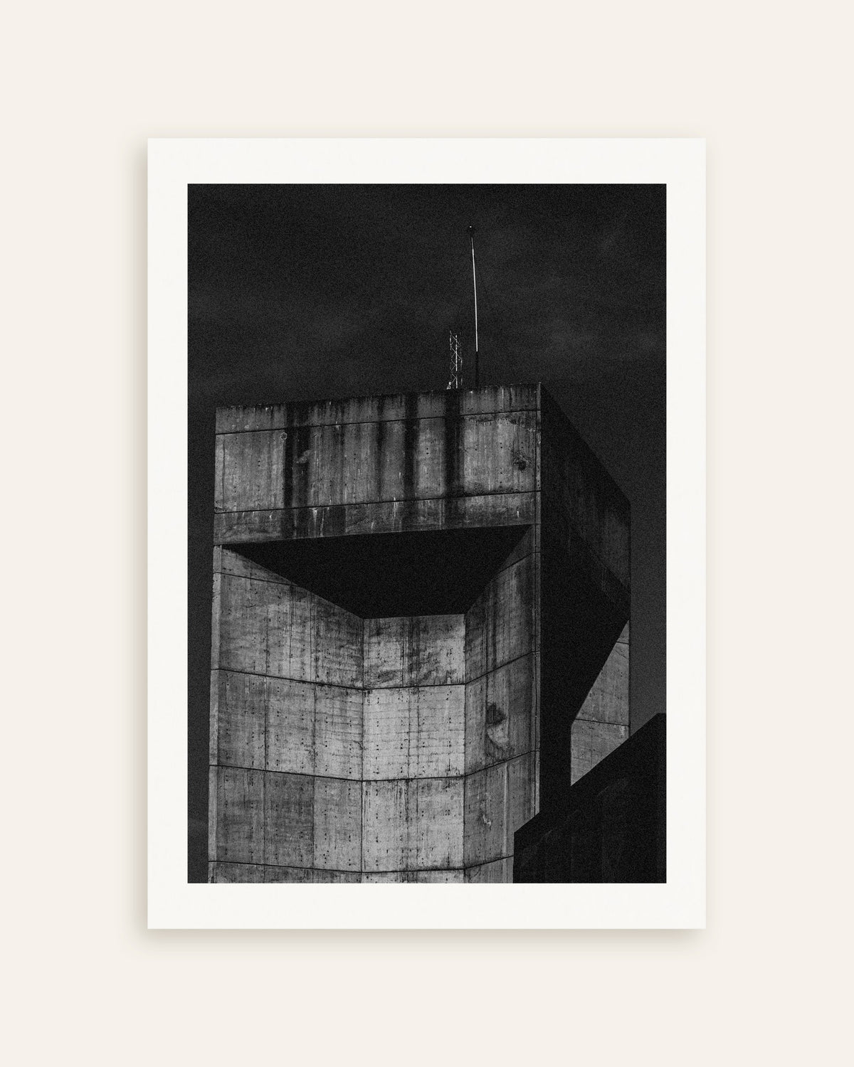 Poster of Concrete Tower Top at Night, thumbnail