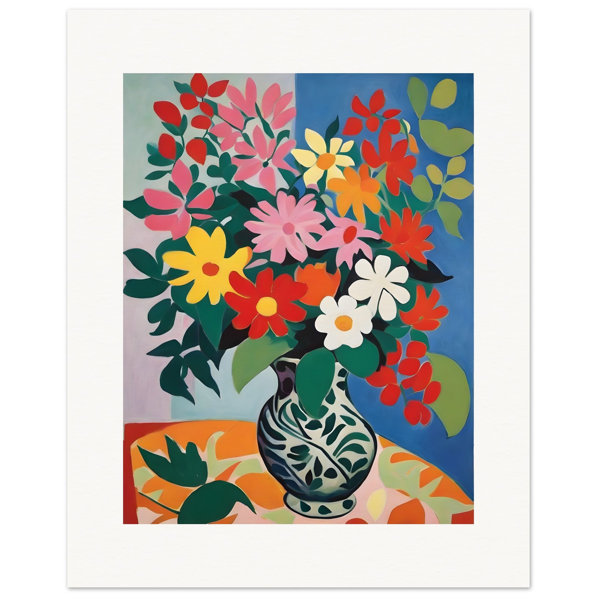 Bold and abstract forms, a touch of decorative flair, Blooms - Print