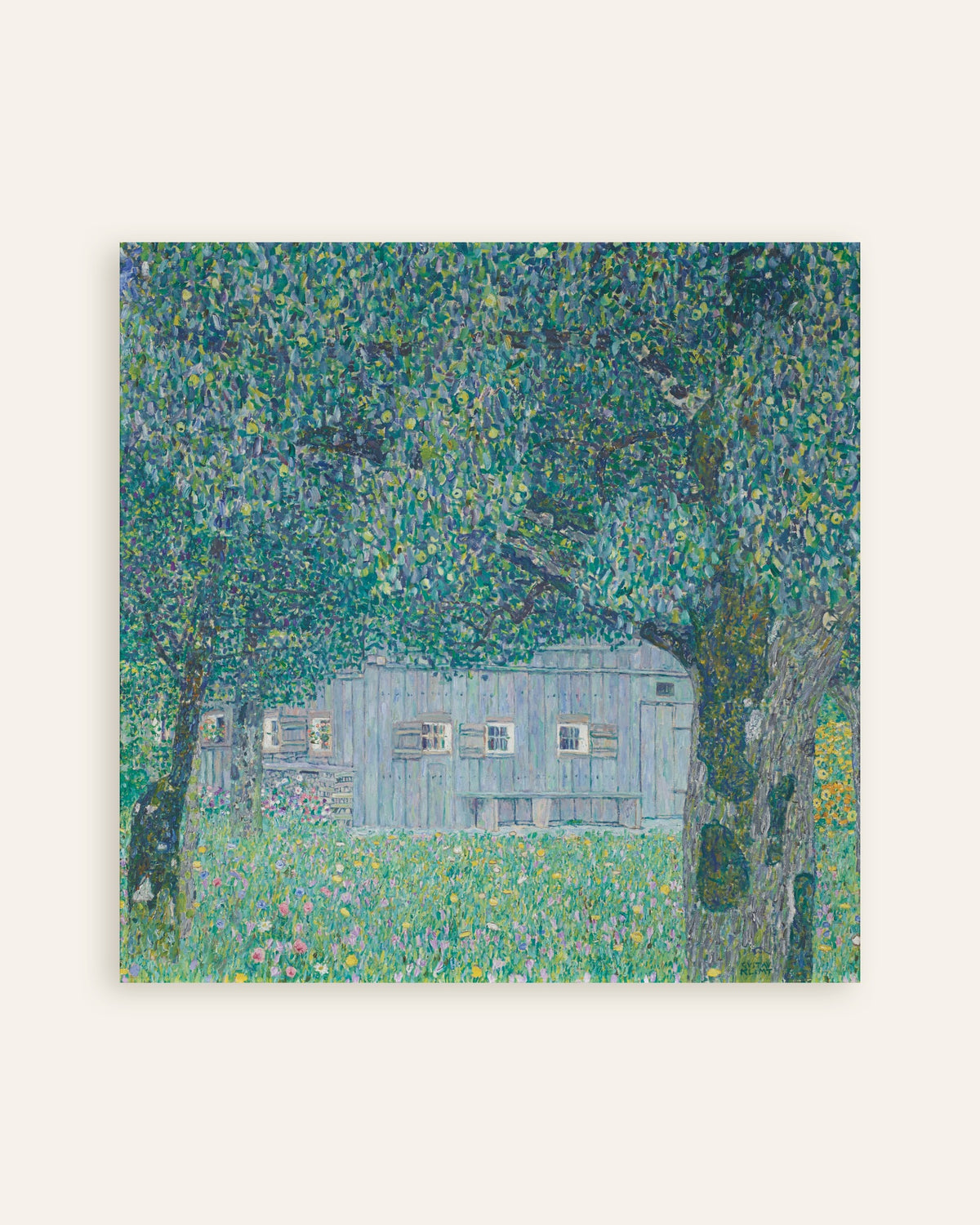 Poster of Farmhouse in Buchberg (1911) by Gustav Klimt, thumbnail