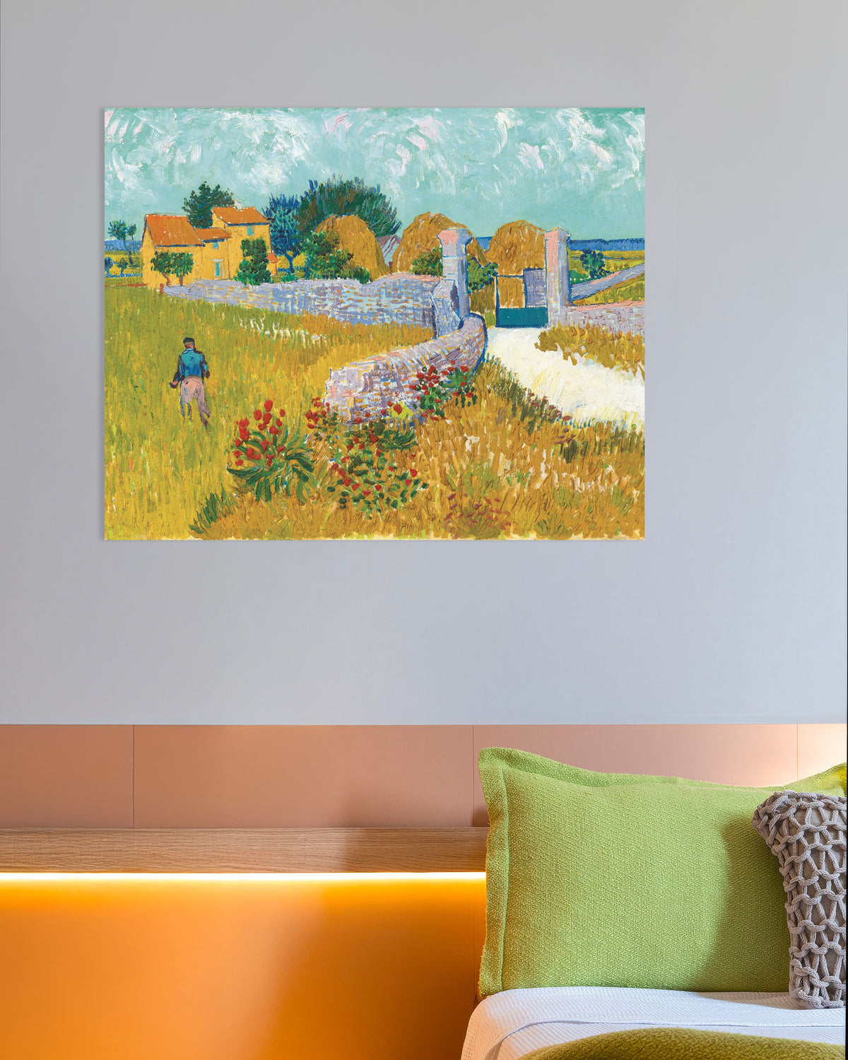 Poster of Farmhouse in Provence (1888) by Vincent van Gogh