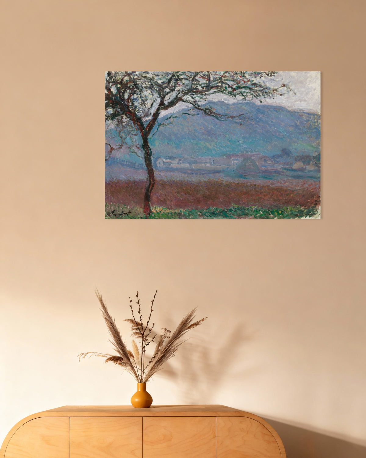 Poster of Field at Giverny (1887) by Claude Monet