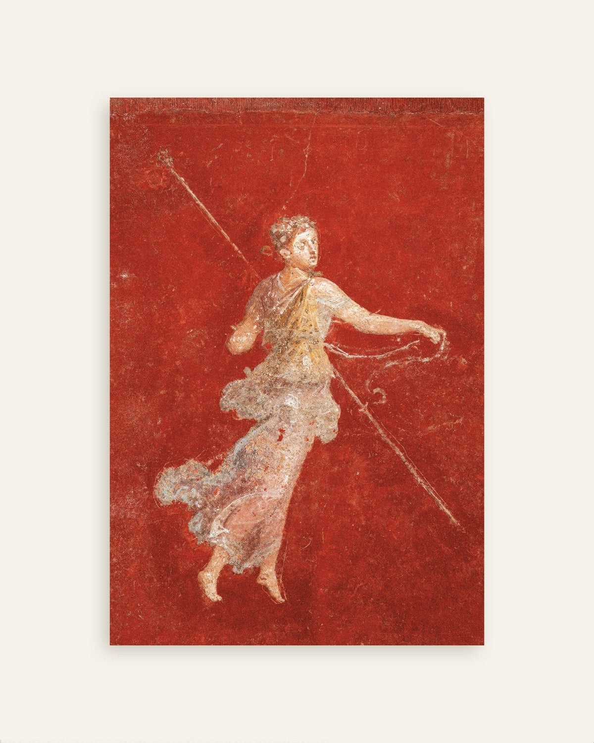 Flying maenad fresco poster from Pompeii