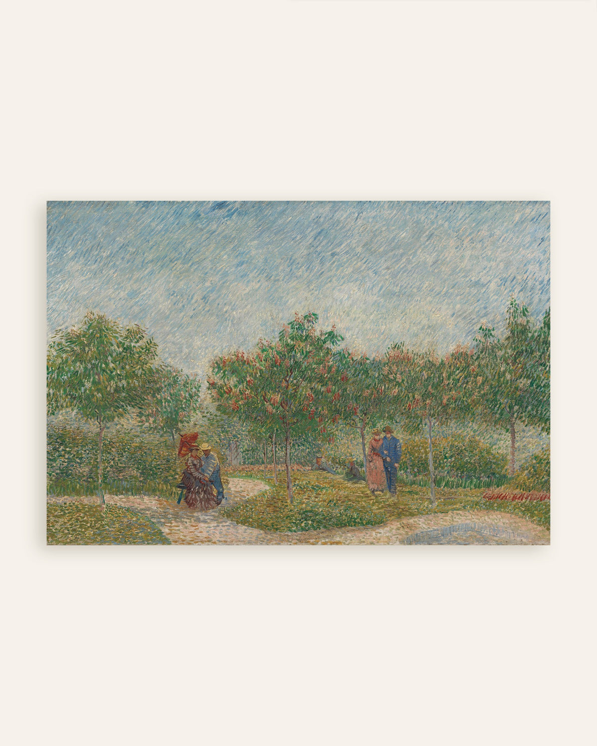 Poster of Garden with Courting Couples, Square Saint-Pierre (1887) by Vincent van Gogh, thumbnail