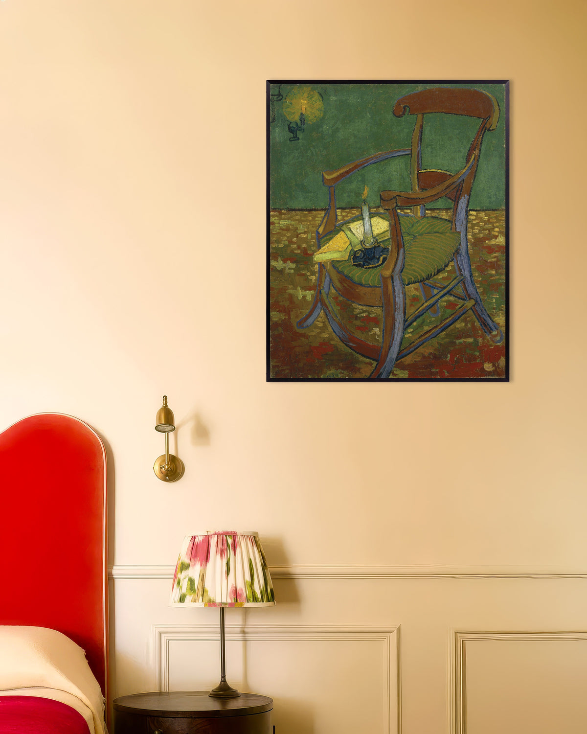 Poster of Gauguin's Chair (1888) by Vincent van Gogh, with metal frame