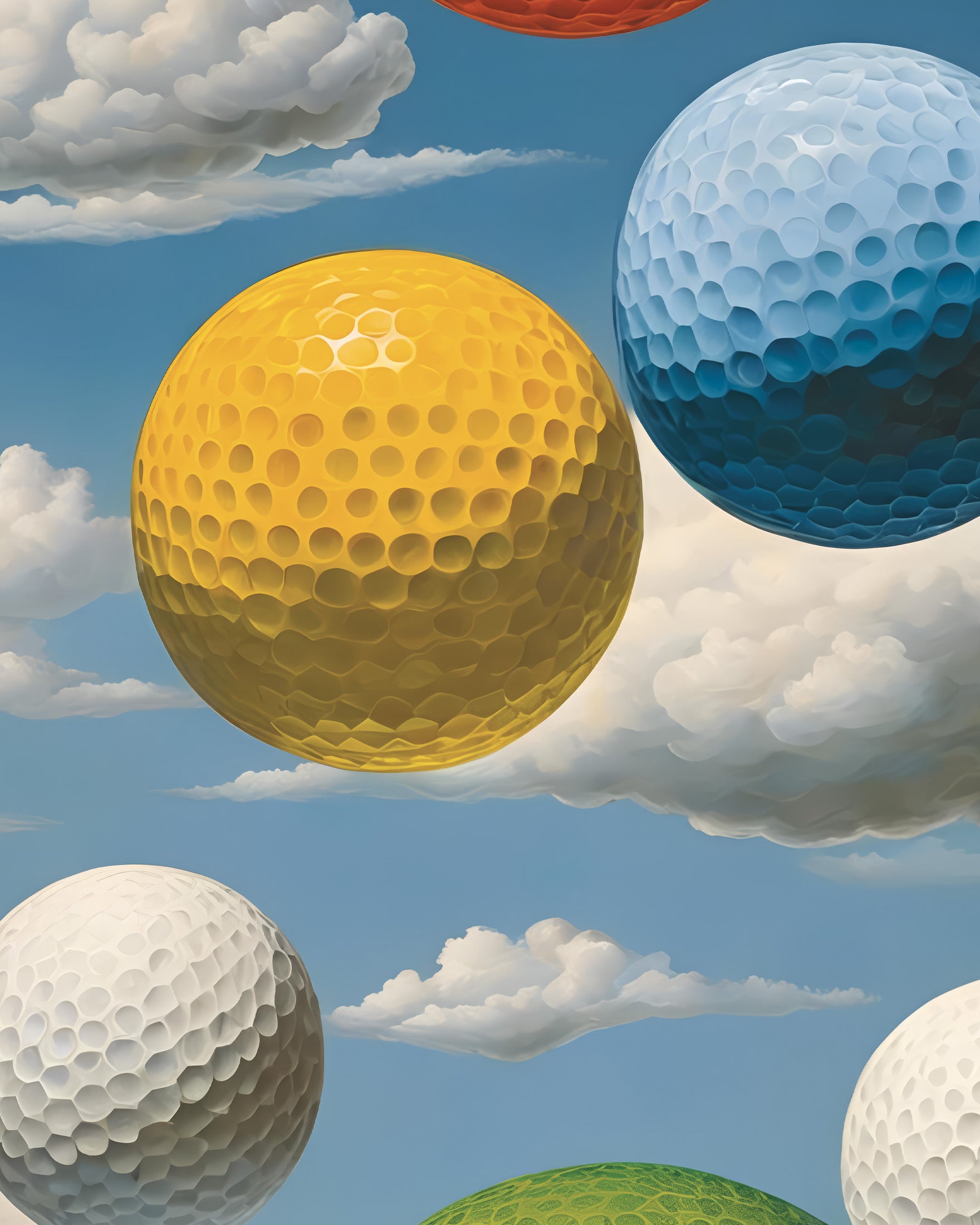 Golf worlds – Surreal sky art print