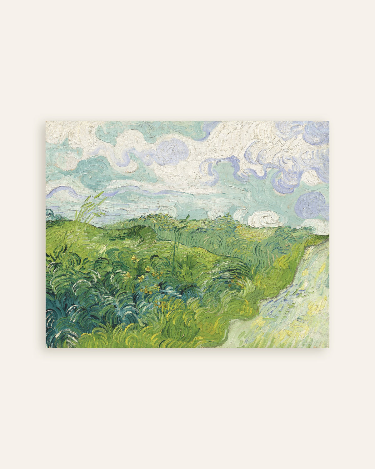 Poster of Green Wheat Fields, Auvers (1890) by Vincent van Gogh, thumbnail