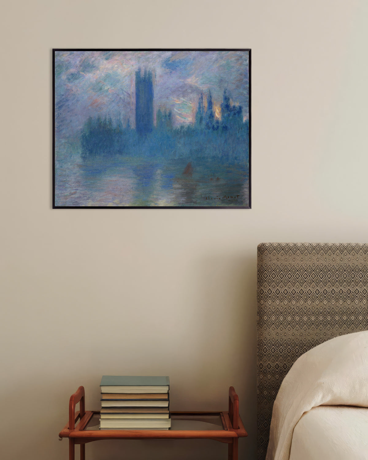 Poster of Houses of Parliament, London (1900) by Claude Monet, with metal frame