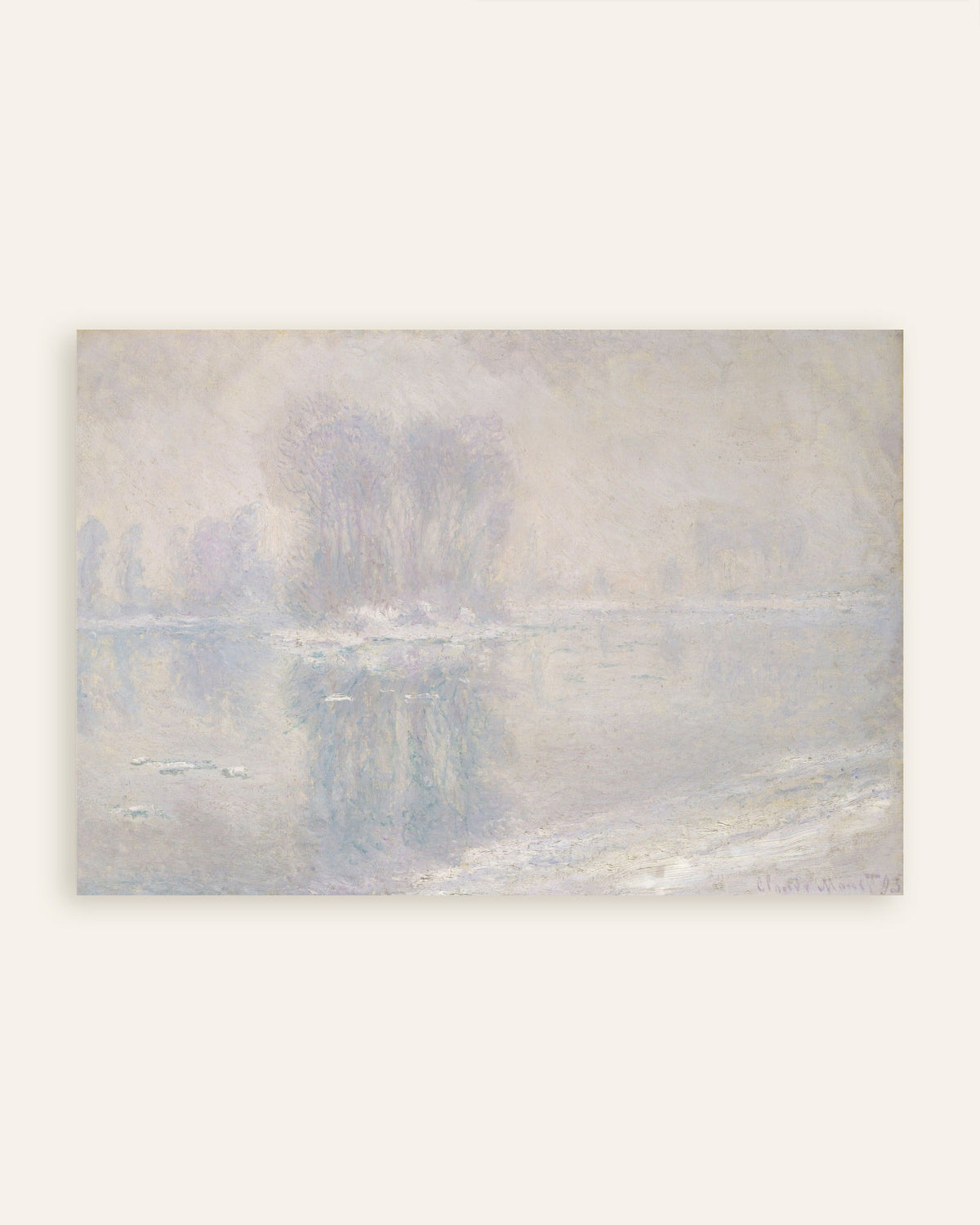 Poster of Ice Floes (1893) by Claude Monet, thumbnail