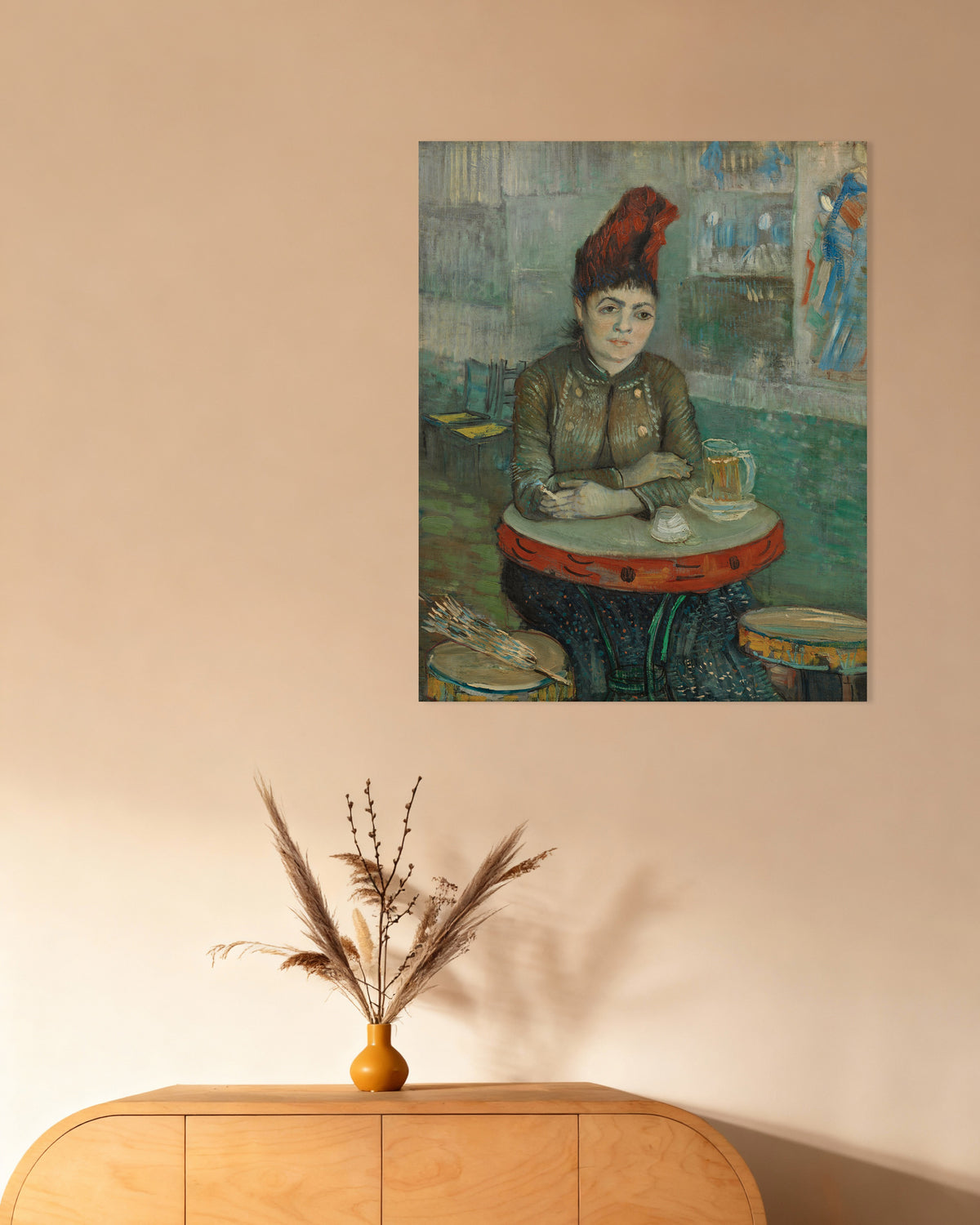 Poster of In the Café, Agostina Segatori in Le Tambourin (1887) by Vincent van Gogh