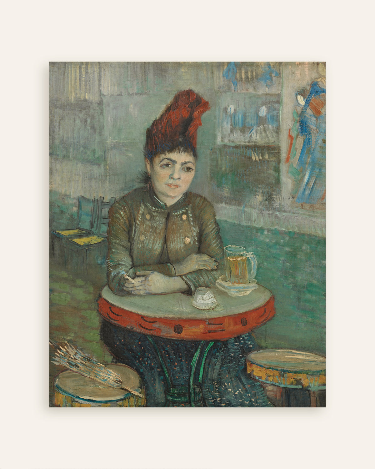 Poster of In the Café, Agostina Segatori in Le Tambourin (1887) by Vincent van Gogh, thumbnail