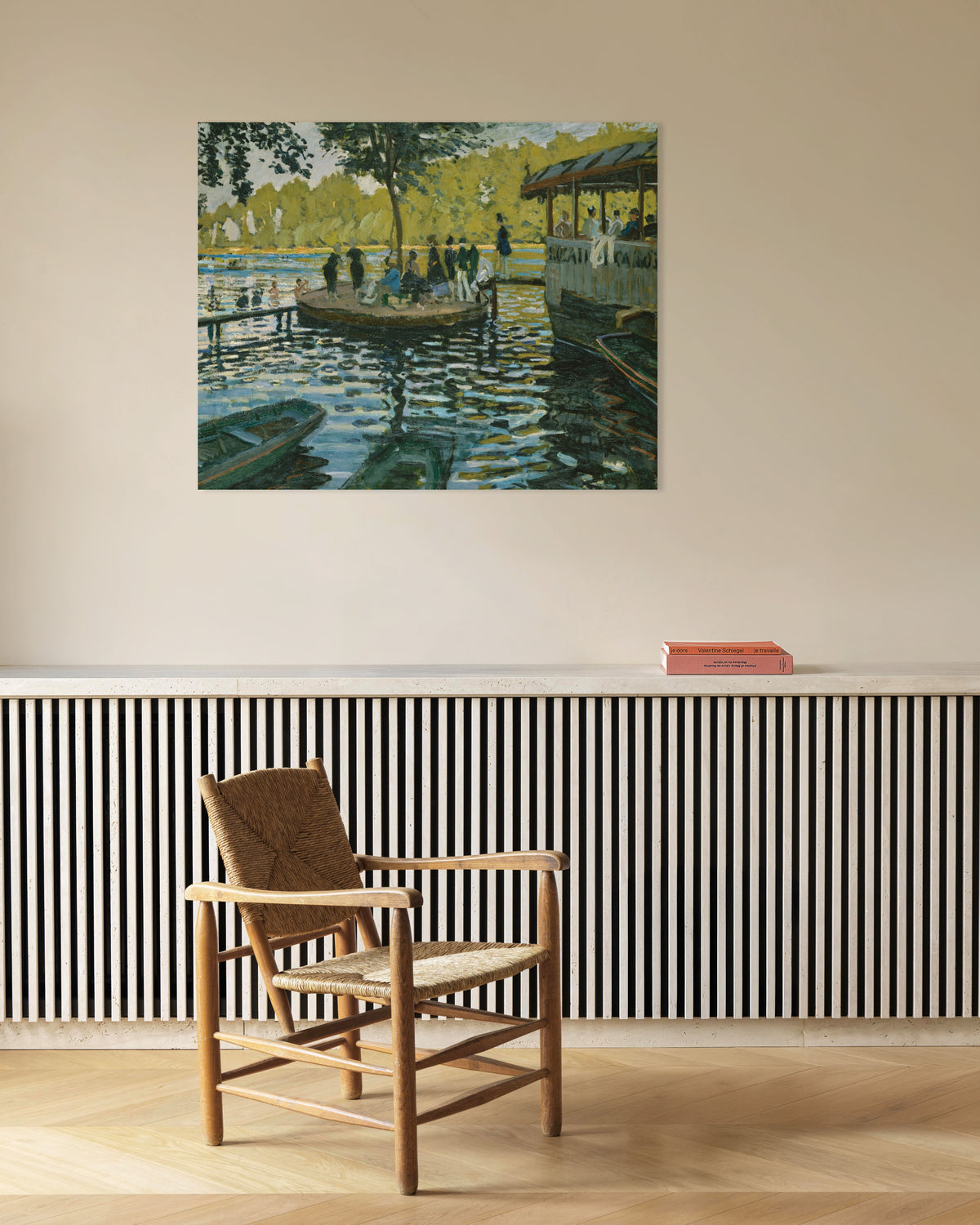 Poster of La Grenouillère (1869) by Claude Monet