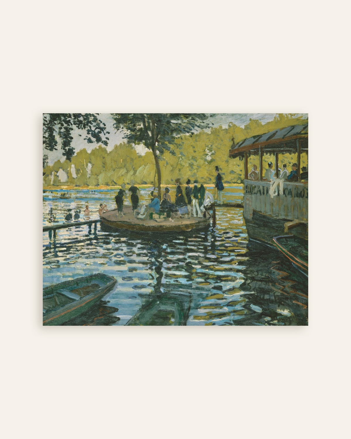 Poster of La Grenouillère (1869) by Claude Monet, thumbnail