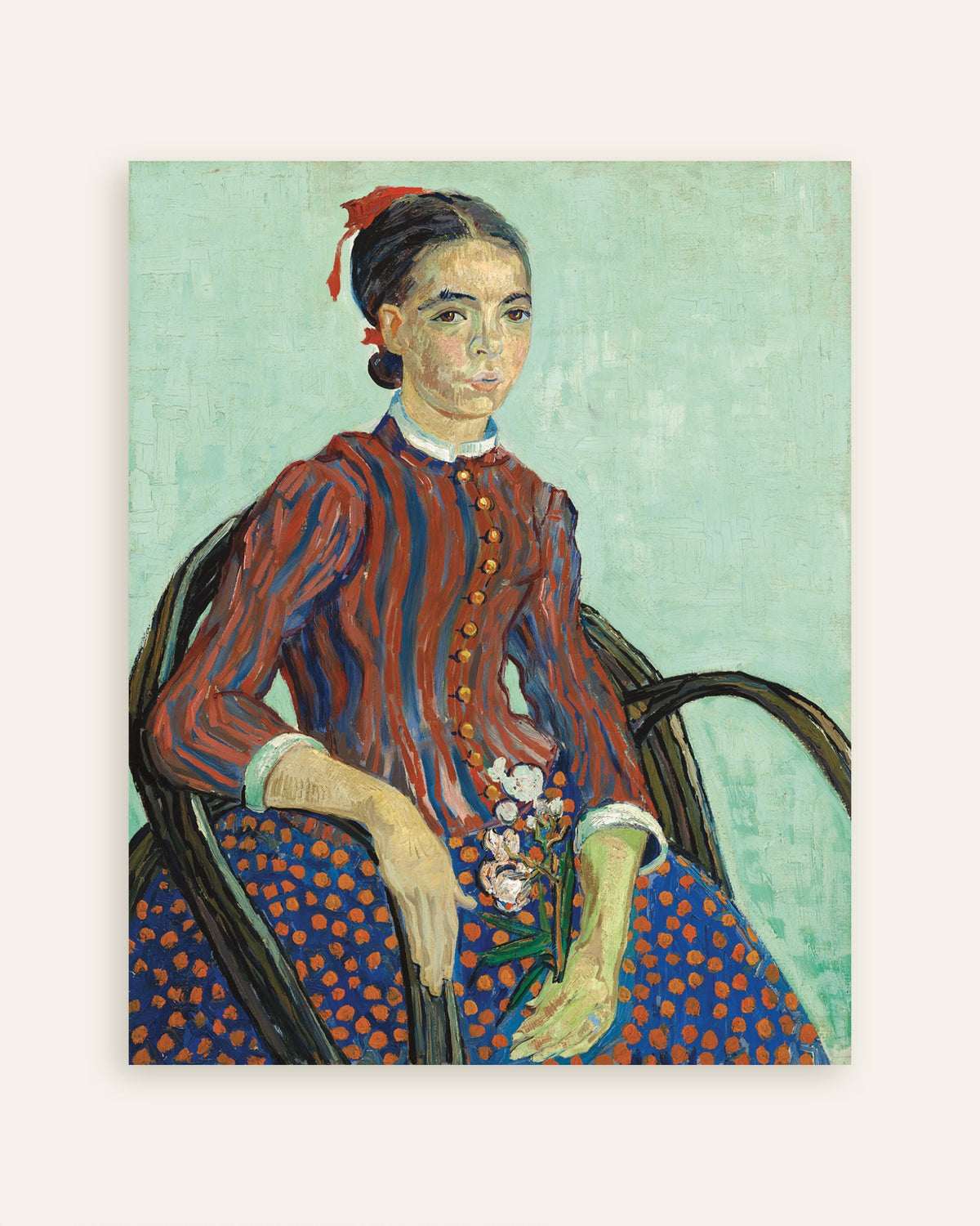 Poster of La Mousmé (1888) by Vincent van Gogh, thumbnail