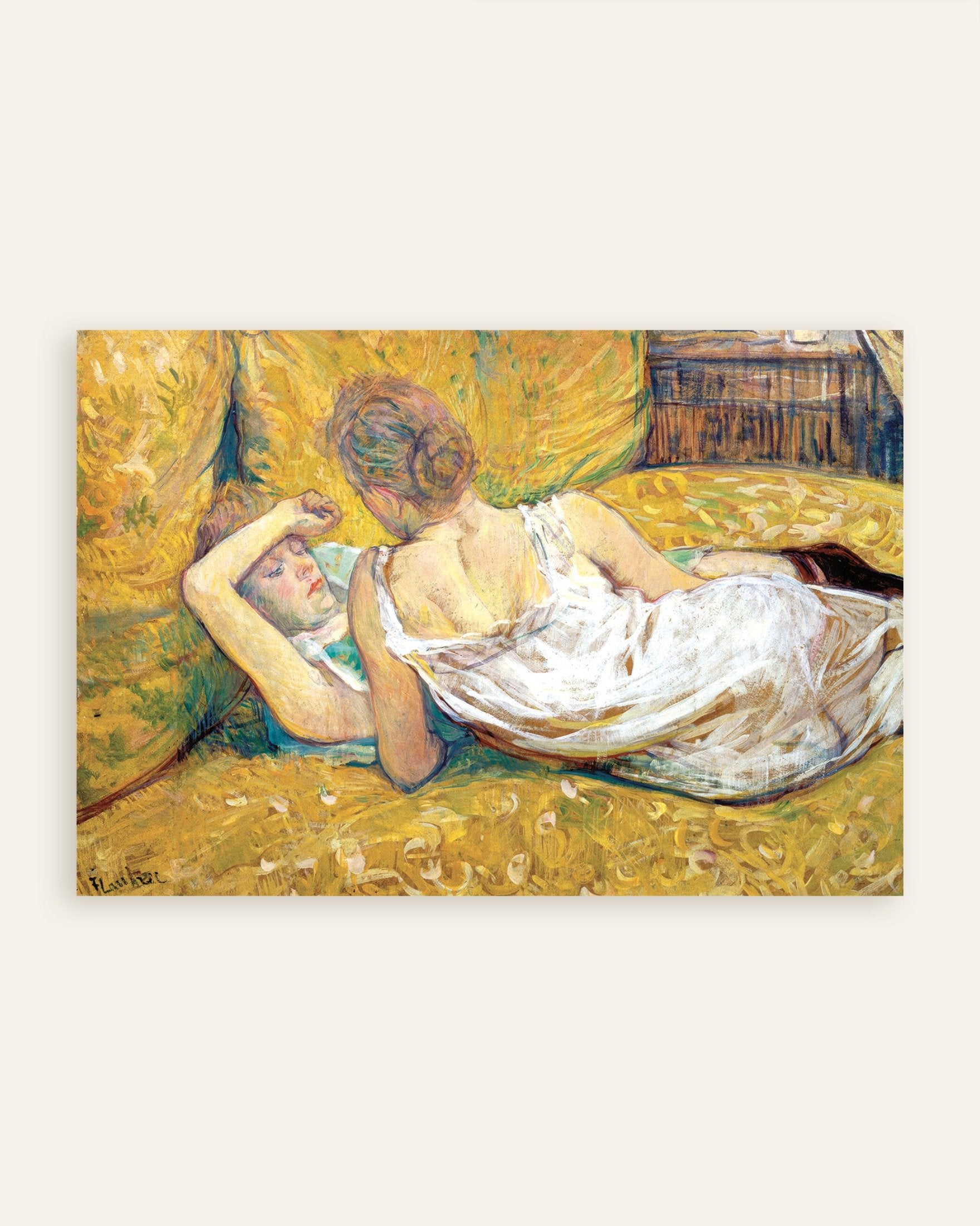 Poster of L'abandon (les deux amies) (1895) by Henri de Toulouse-Lautrec, thumbnail