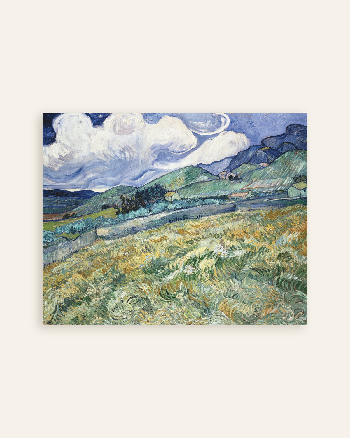 Poster of Landscape from Saint-Rémy (1889) by Vincent van Gogh, thumbnail