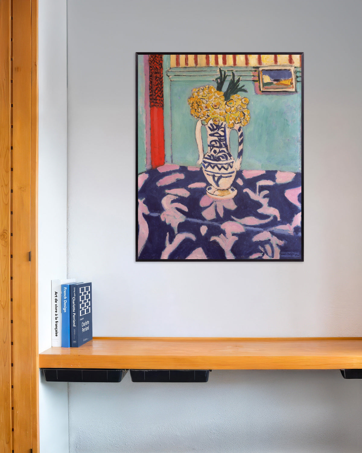 Poster of Les coucous, tapis bleu et rose (1911) by Henri Matisse - Poster, with metal frame