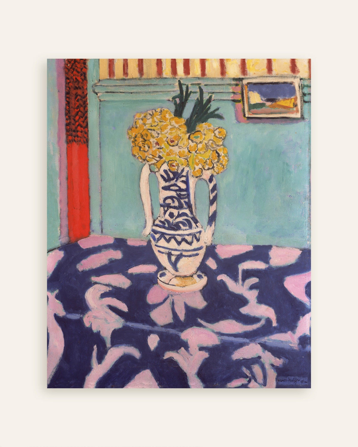 Poster of Les coucous, tapis bleu et rose (1911) by Henri Matisse - Poster, thumbnail