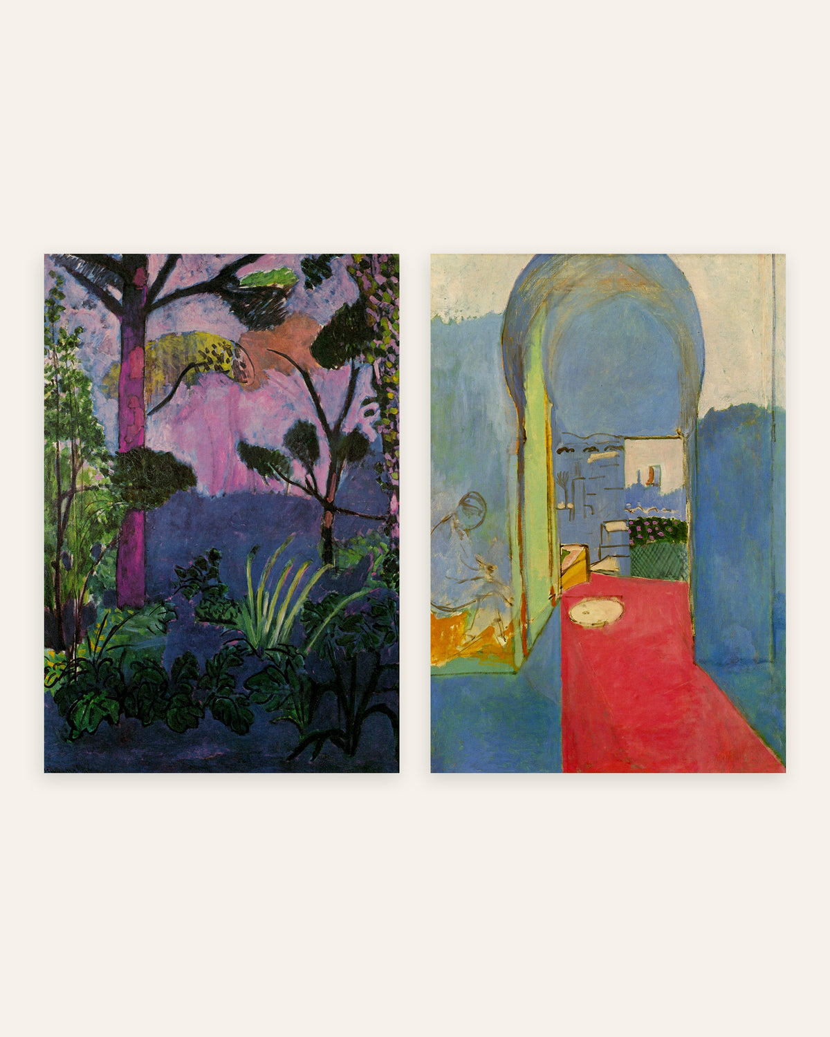 Matisse Morocco Prints Set of 2 – Moroccan Landscape & Entrance to the Kasbah, prints without frame