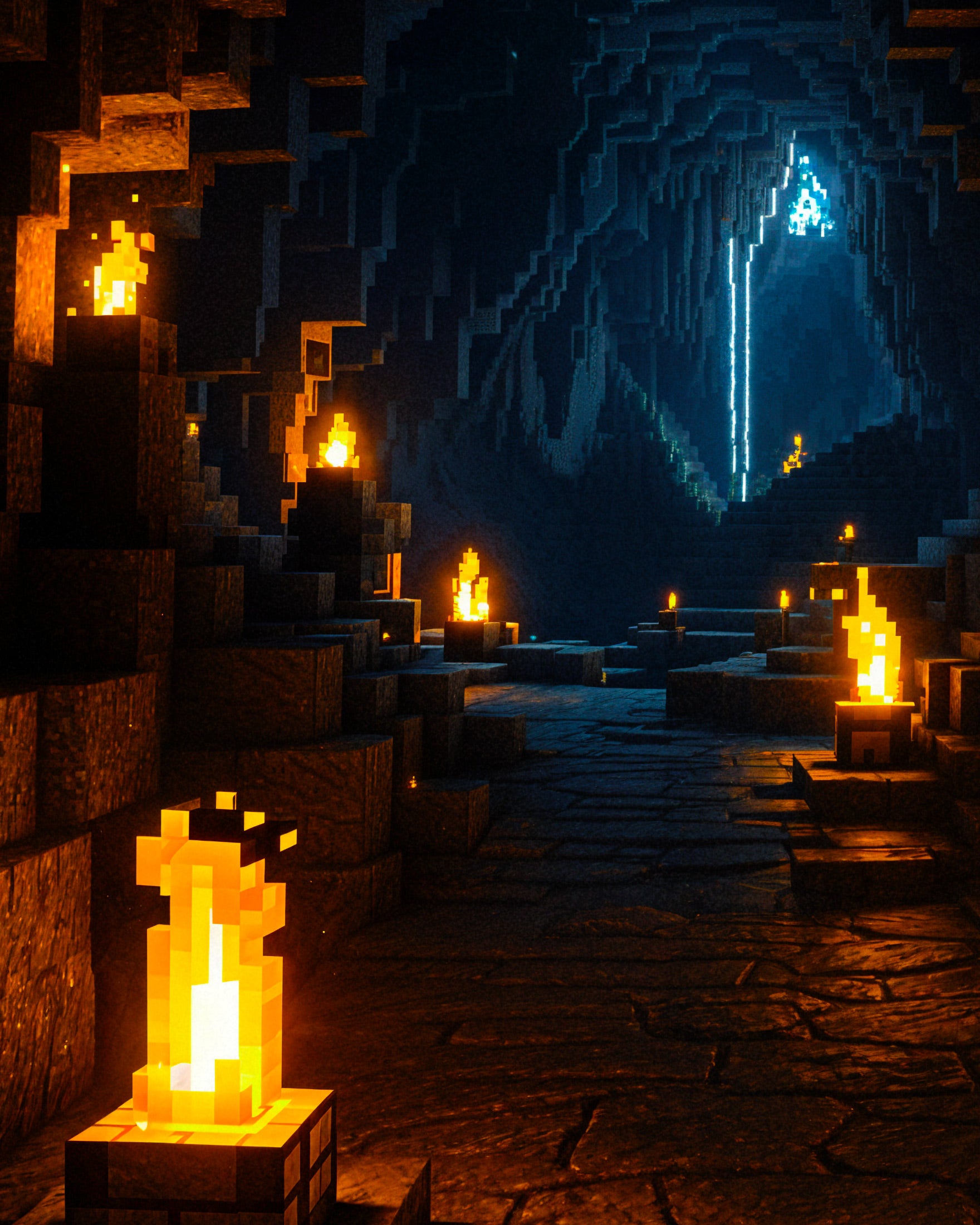 Minecraft, enigmatic cave – Print