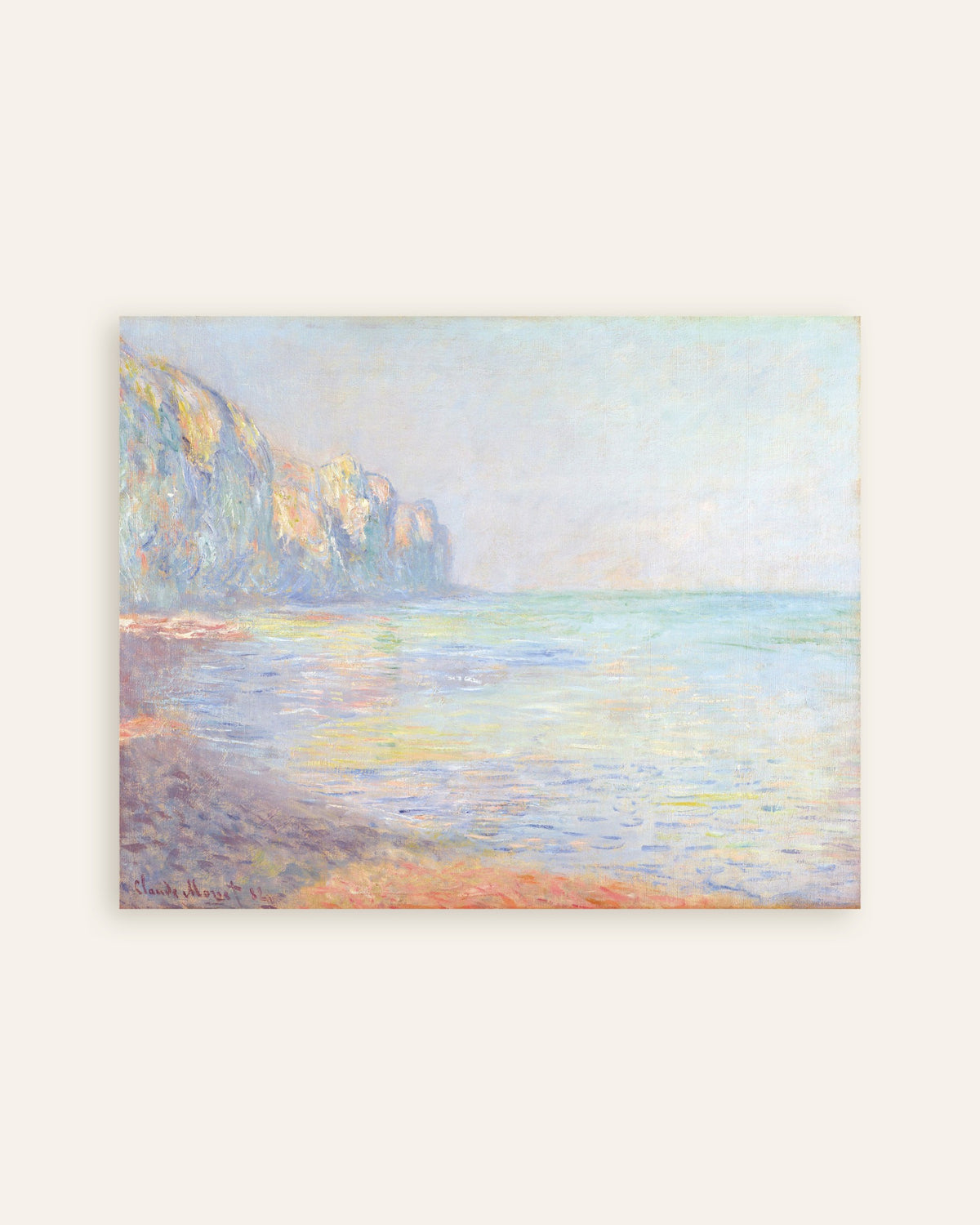 Poster of Misty Morning at Pourville (1882) by Claude Monet, thumbnail