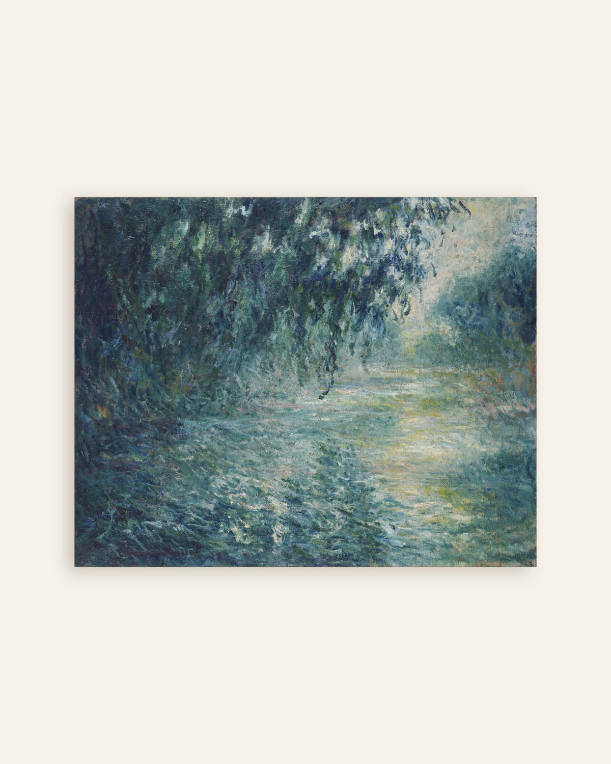Poster of Morning on the Seine (1898) by Claude Monet, thumbnail