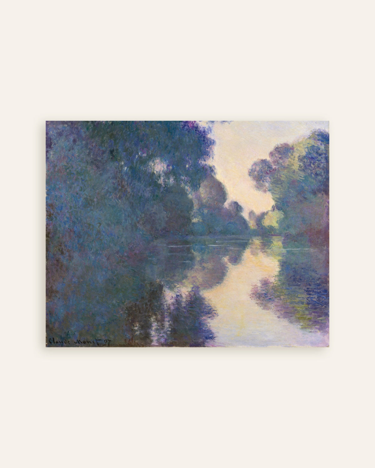 Poster of Morning on the Seine near Giverny (1897) by Claude Monet, thumbnail