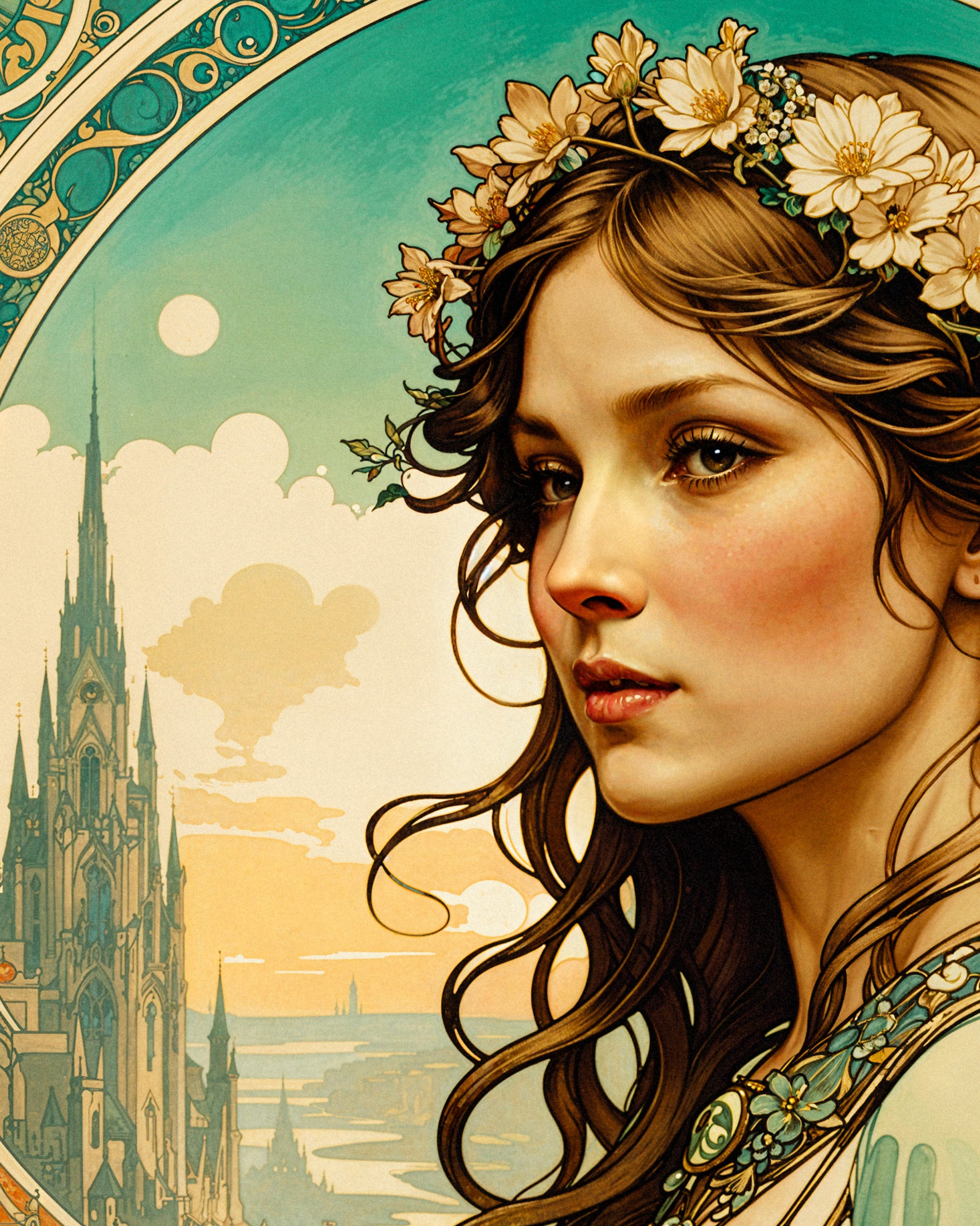 Art Nouveau Lady – Wall Décor