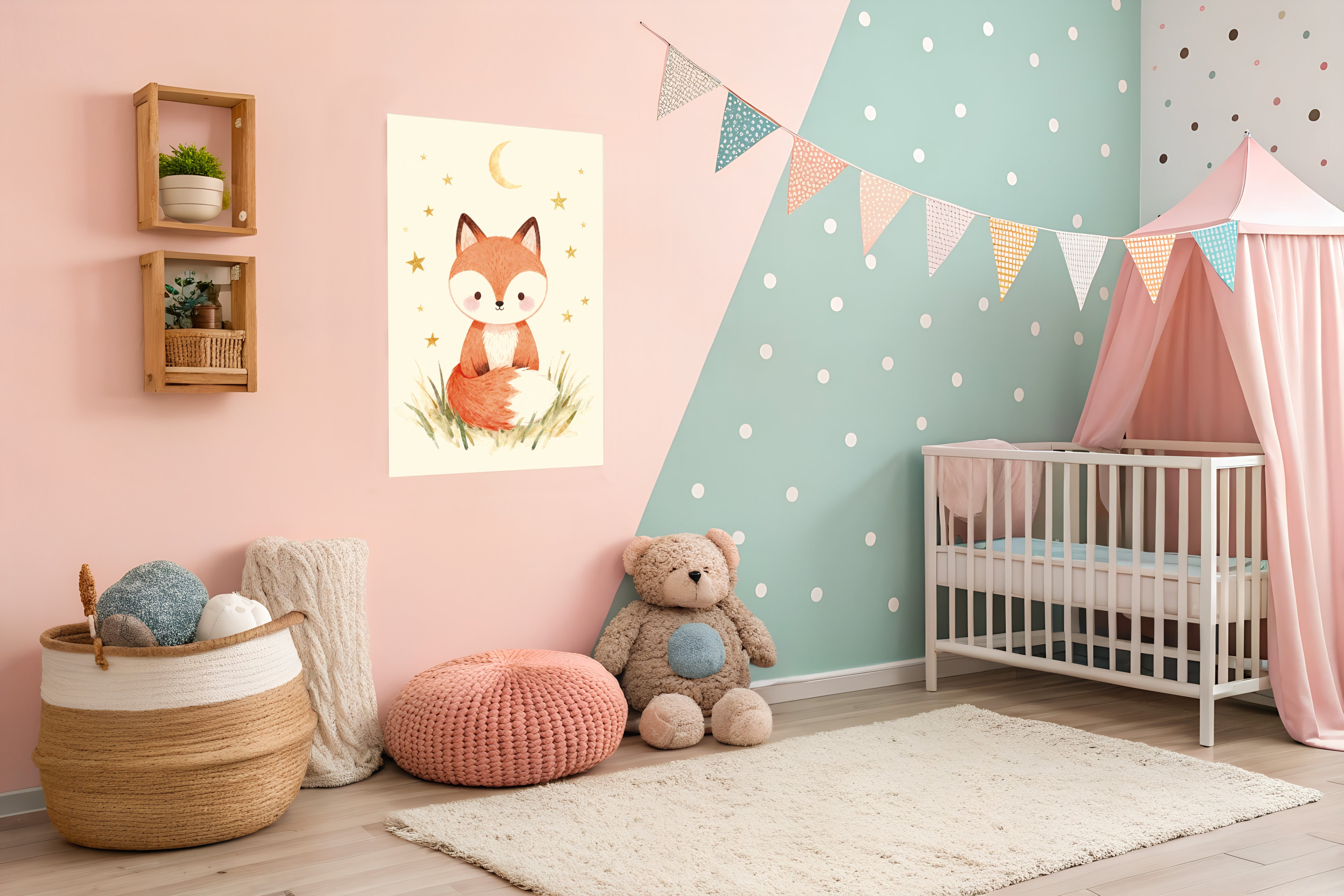 Fox Print – Kids’ Room Wall Décor