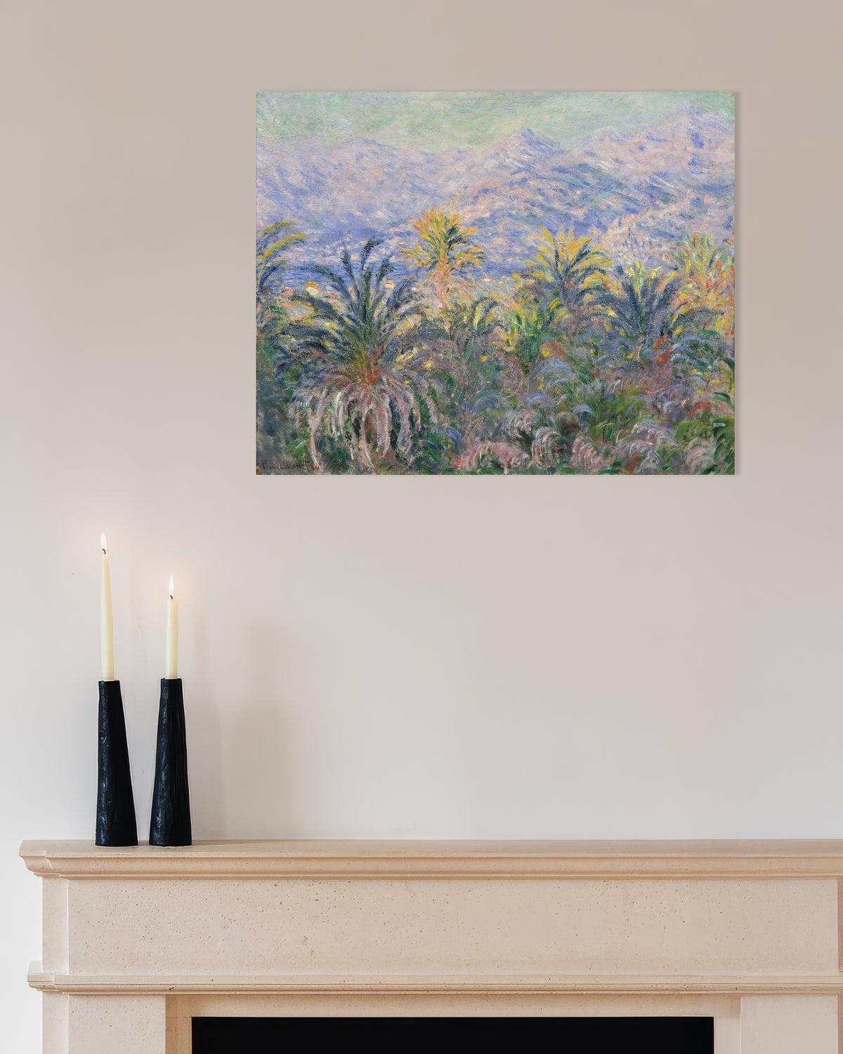 Poster of Palm Trees at Bordighera (1884) by Claude Monet