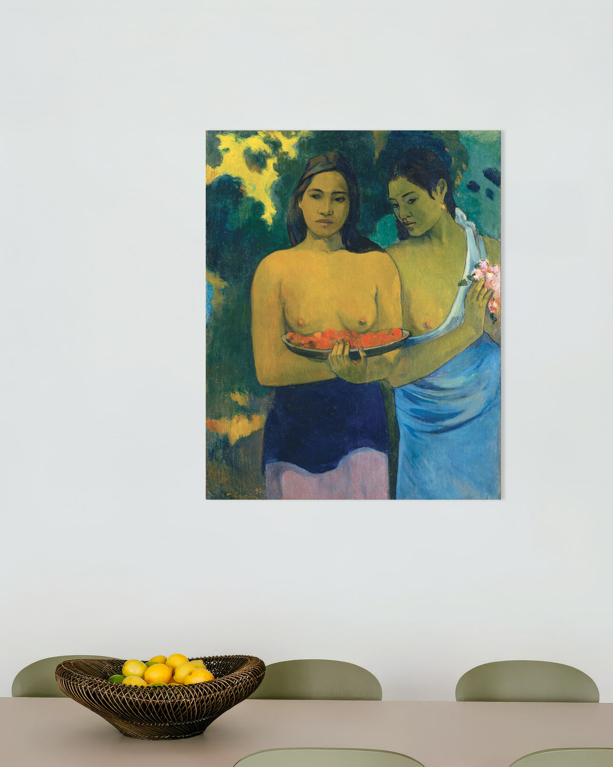 Poster of Paul Gauguin, Two Tahitian Women - Art Print