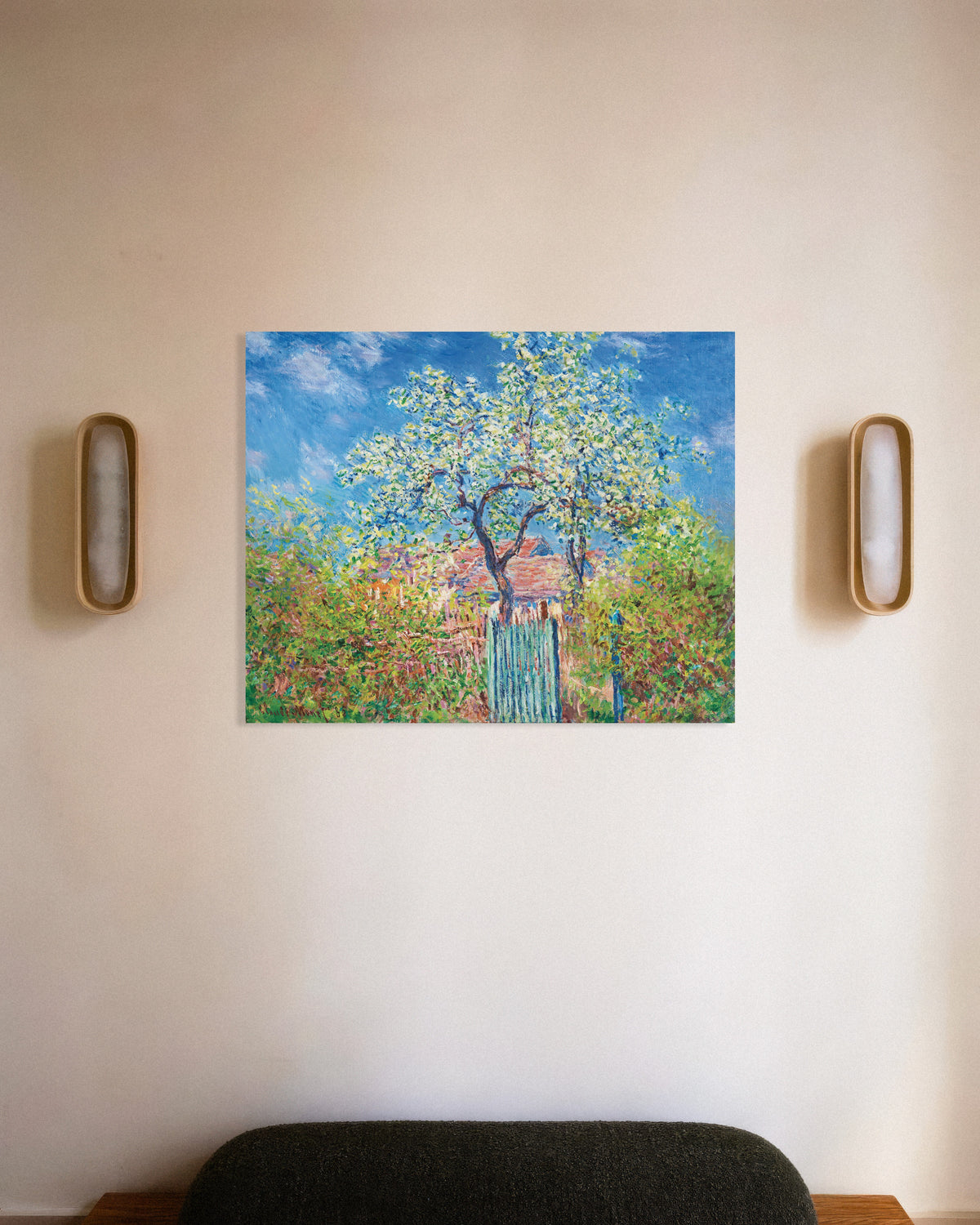Poster of Pear Tree in Blossom (1885) by Claude Monet