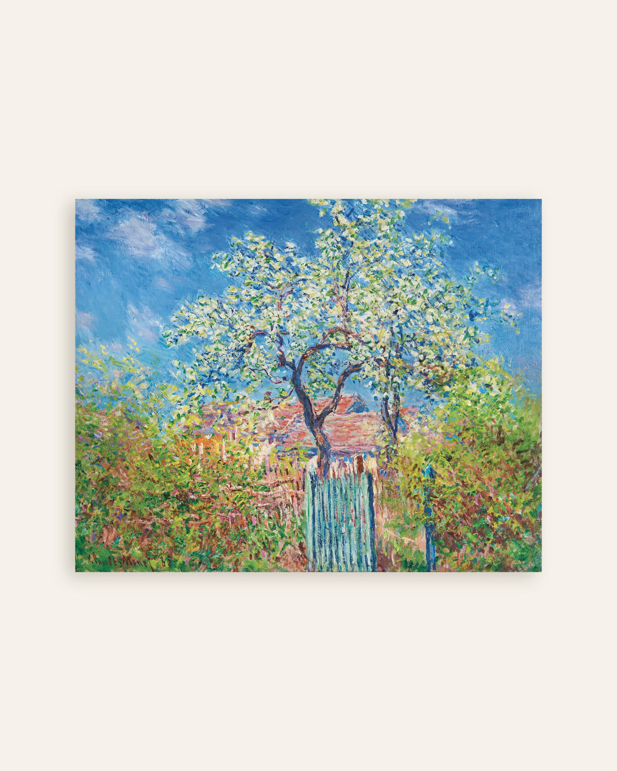 Poster of Pear Tree in Blossom (1885) by Claude Monet, thumbnail