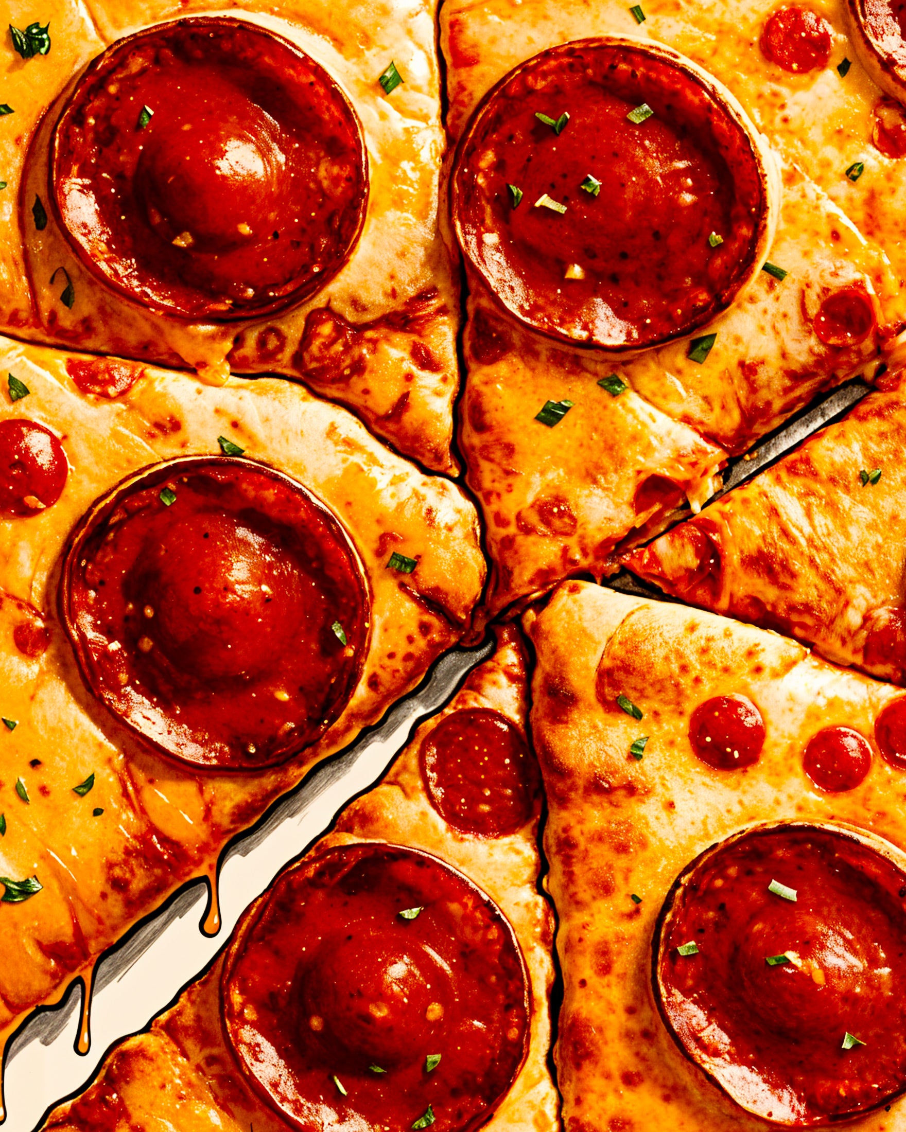 Pepperoni Pizza 02 - Print