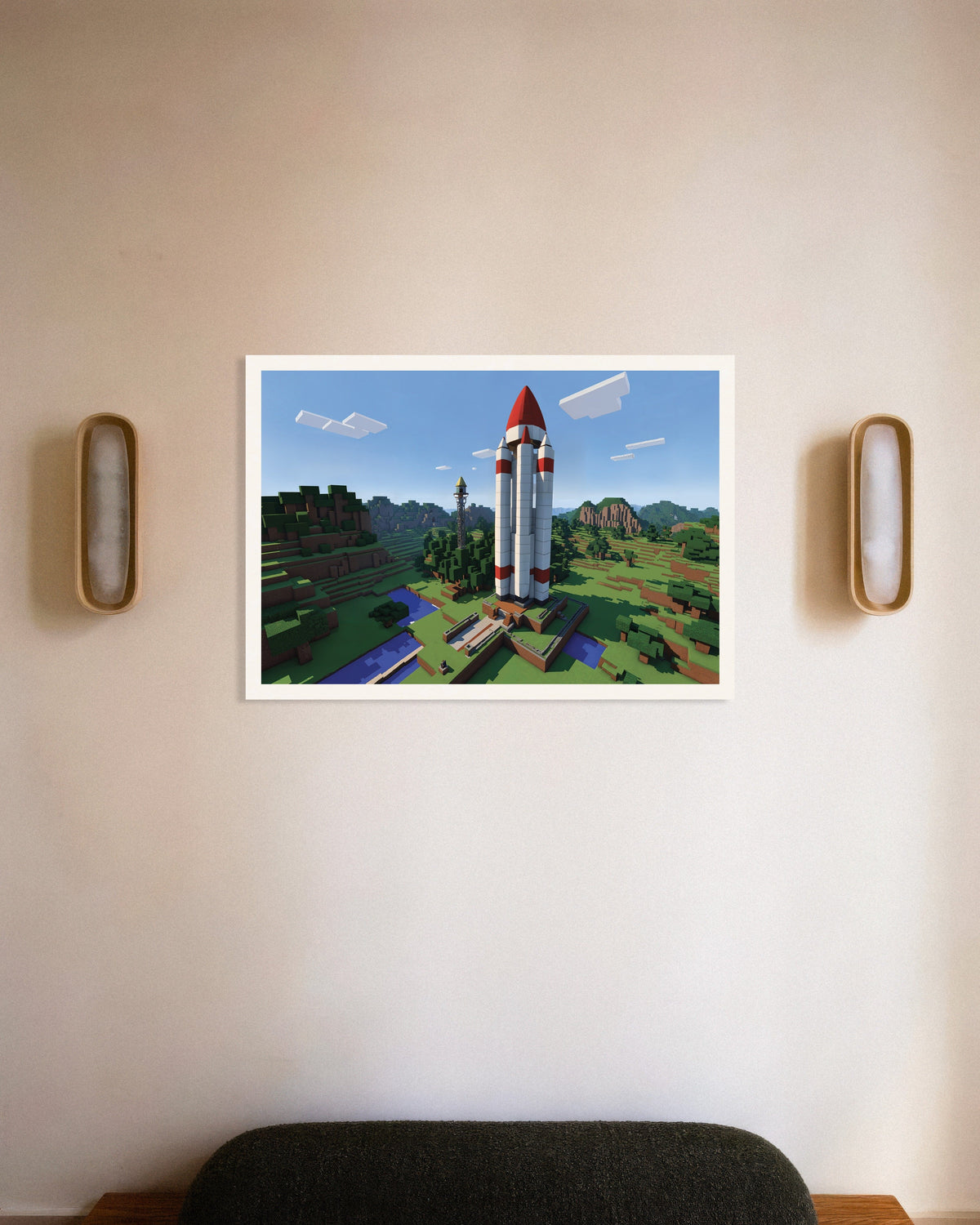 Poster of Pixel Space Rocket – Cosmic Adventure Poster